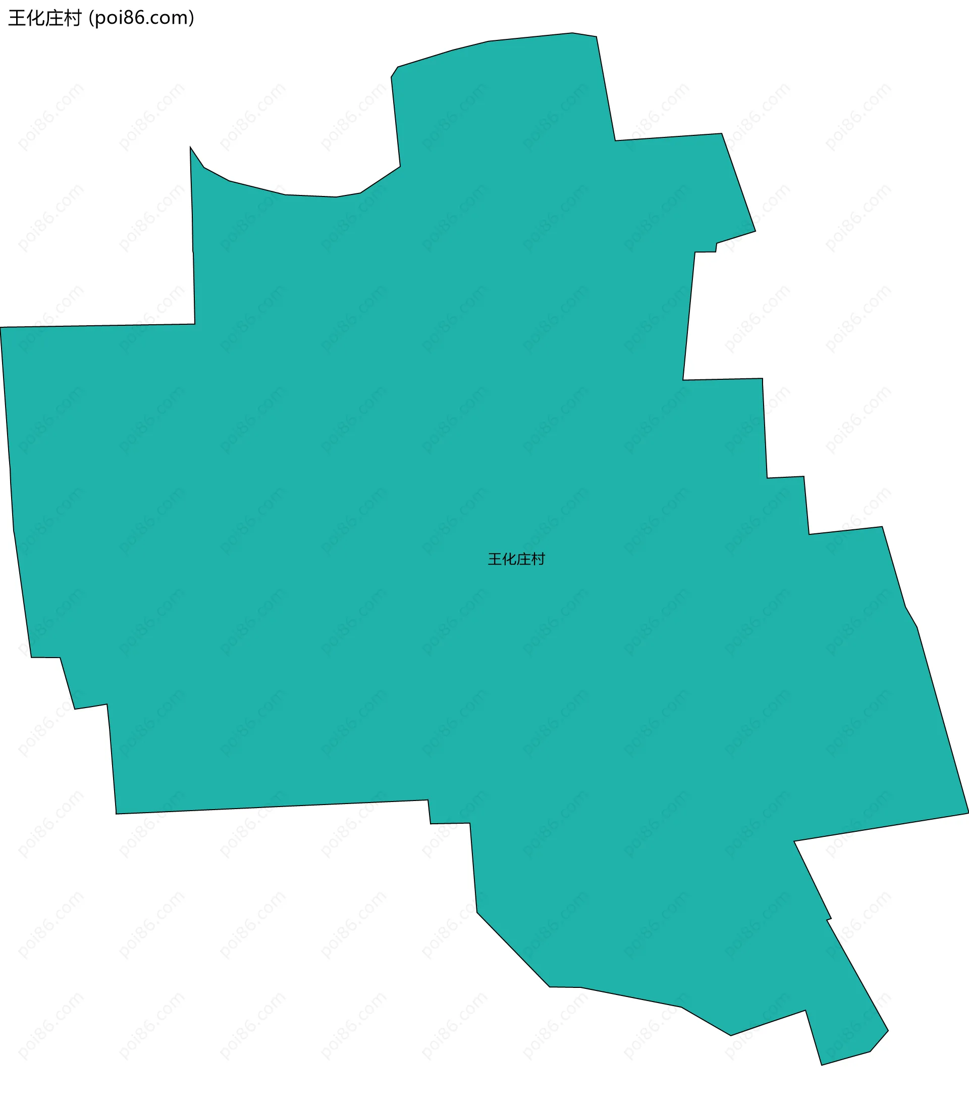 王化庄村边界地图