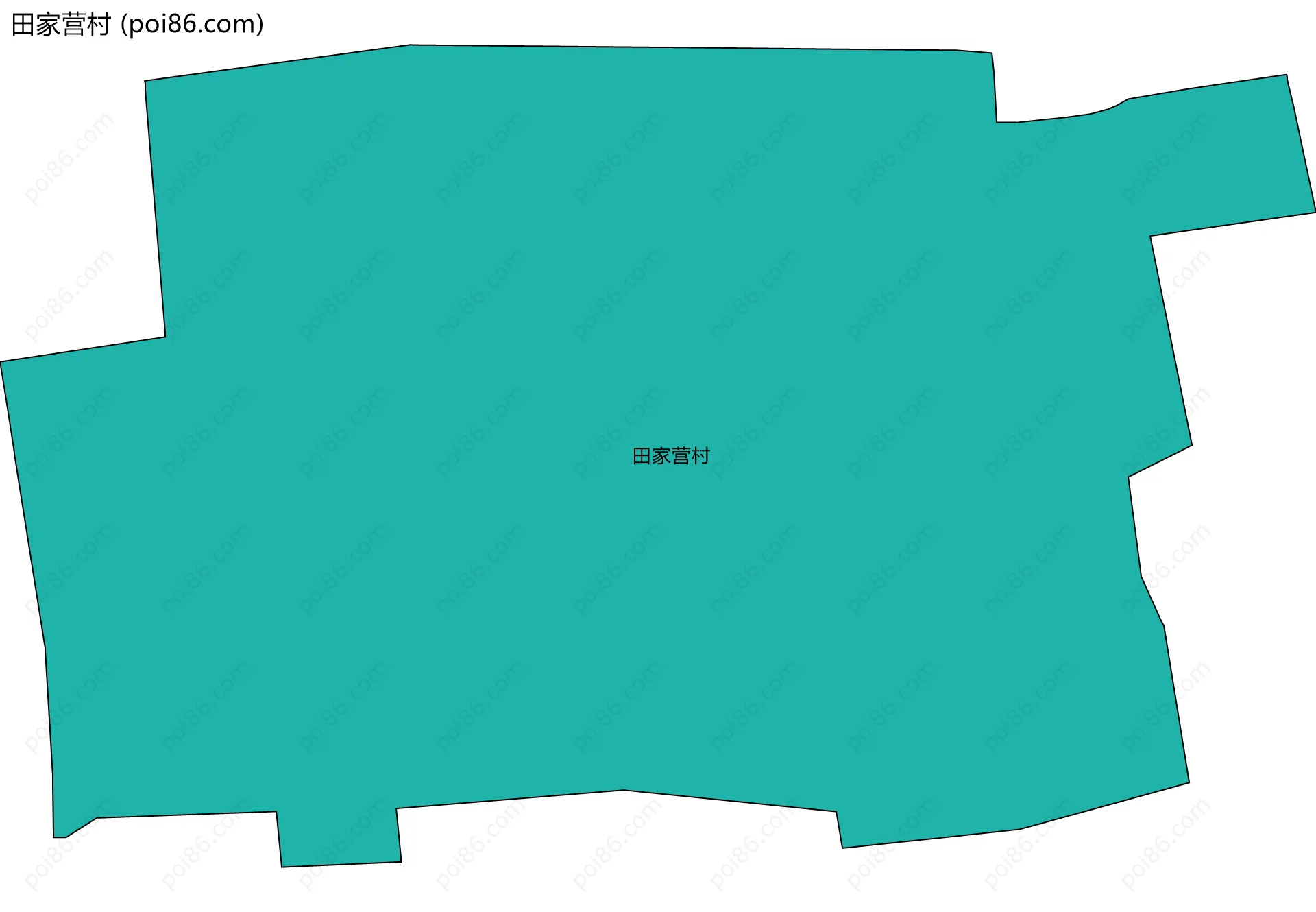 田家营村边界地图