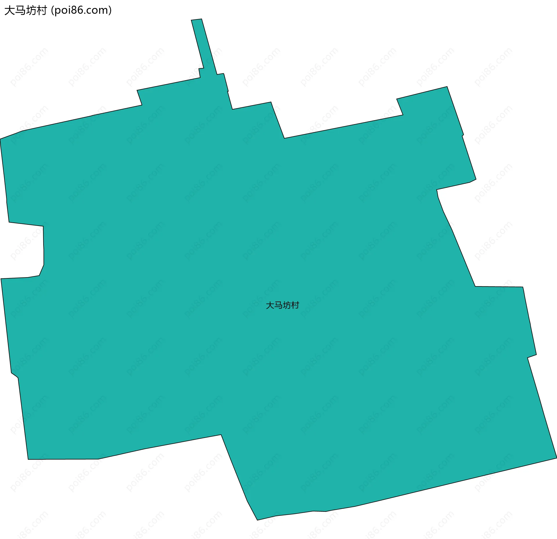 大马坊村边界地图