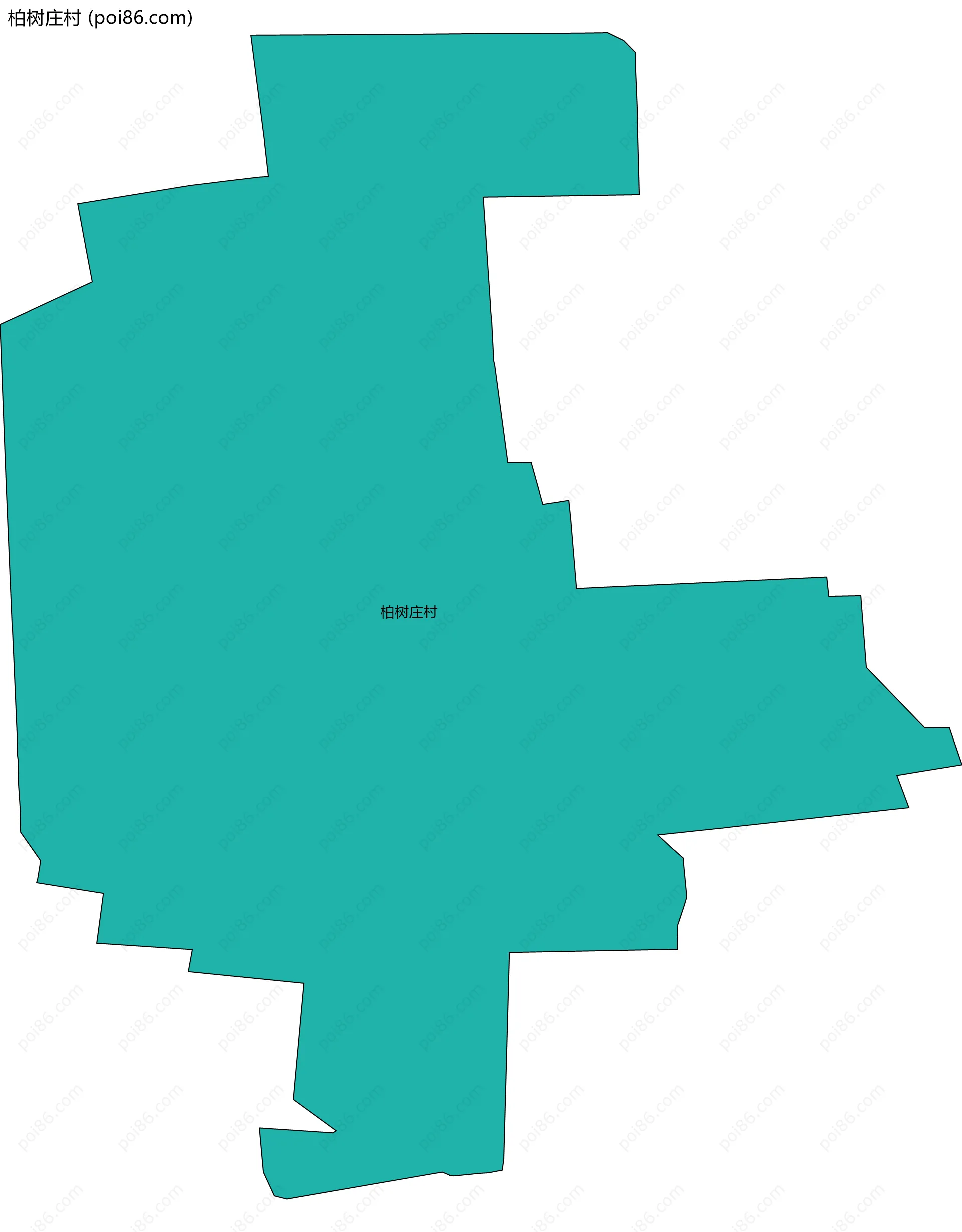 柏树庄村边界地图