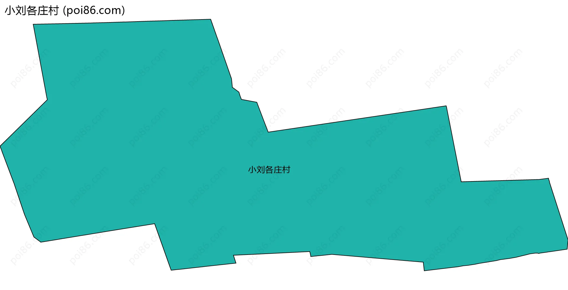 小刘各庄村边界地图