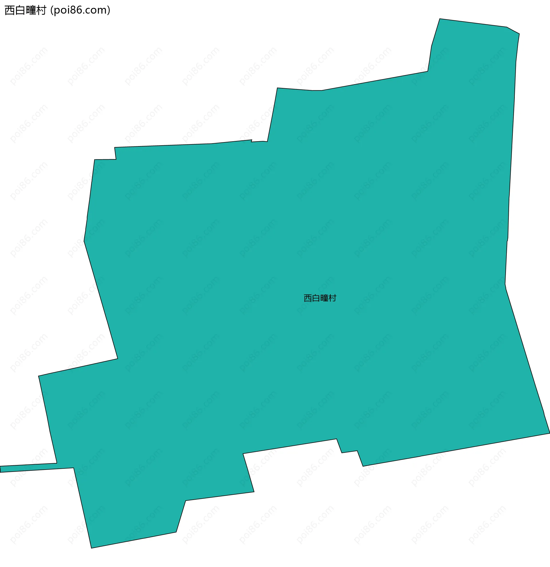 西白疃村边界地图
