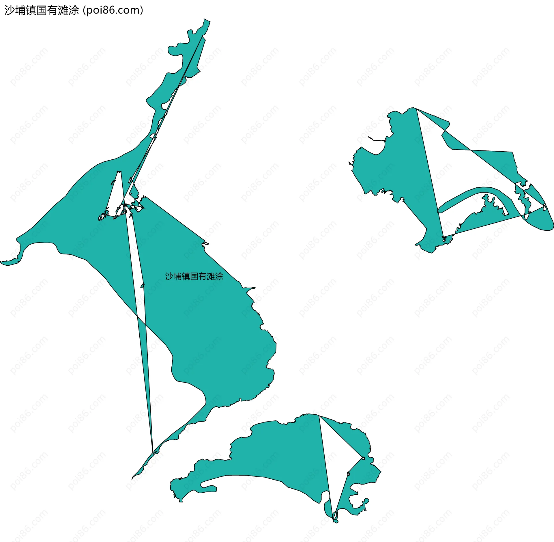 沙埔镇国有滩涂边界地图
