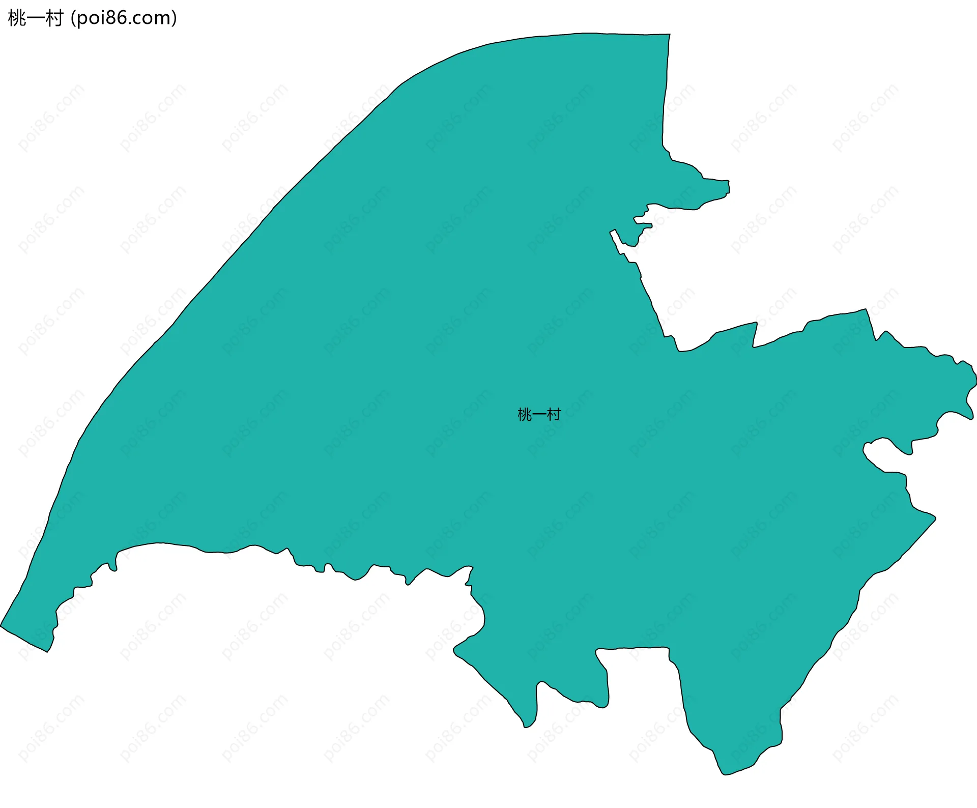 桃一村边界地图