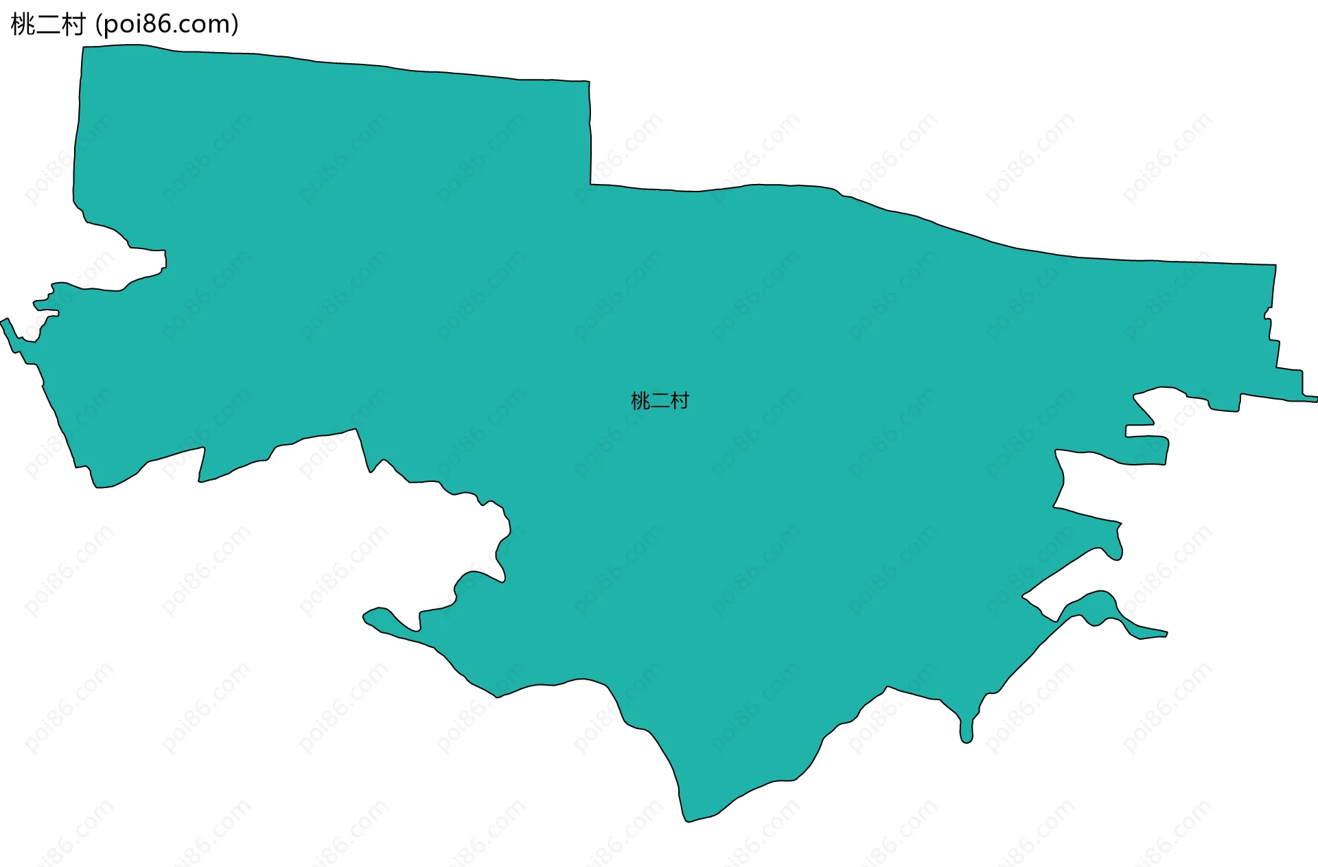 桃二村边界地图