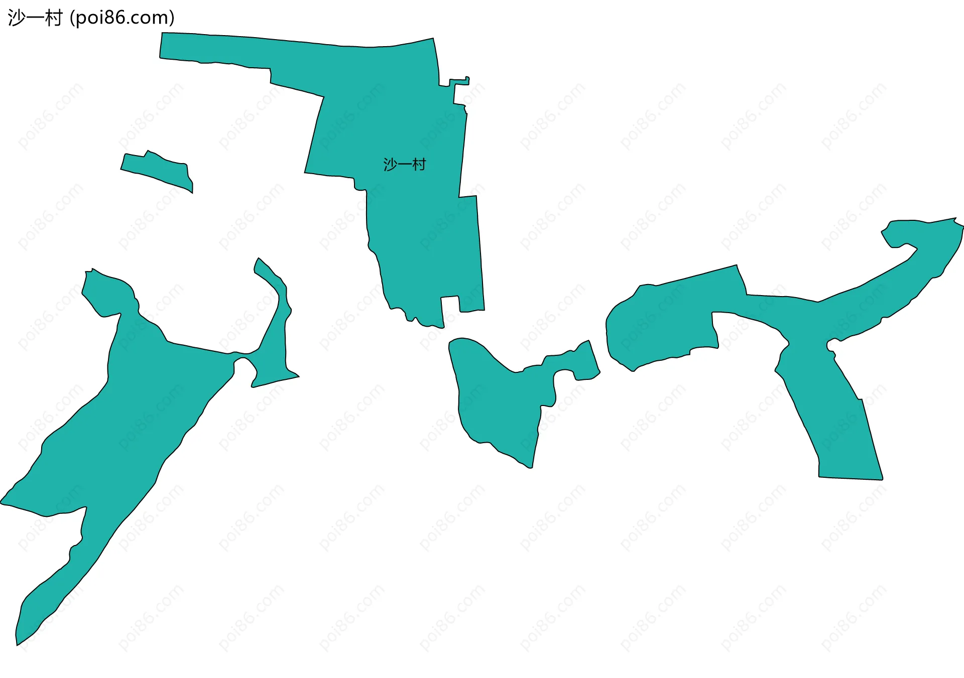 沙一村边界地图