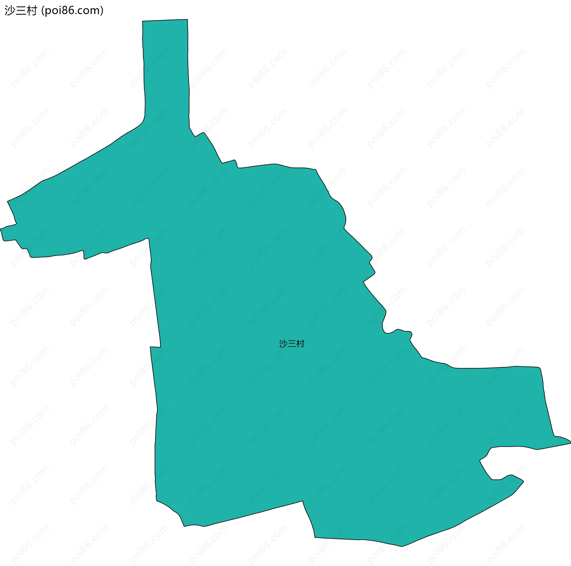 沙三村边界地图