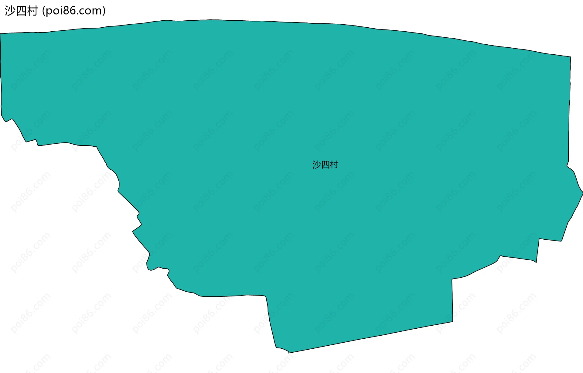 沙四村边界地图