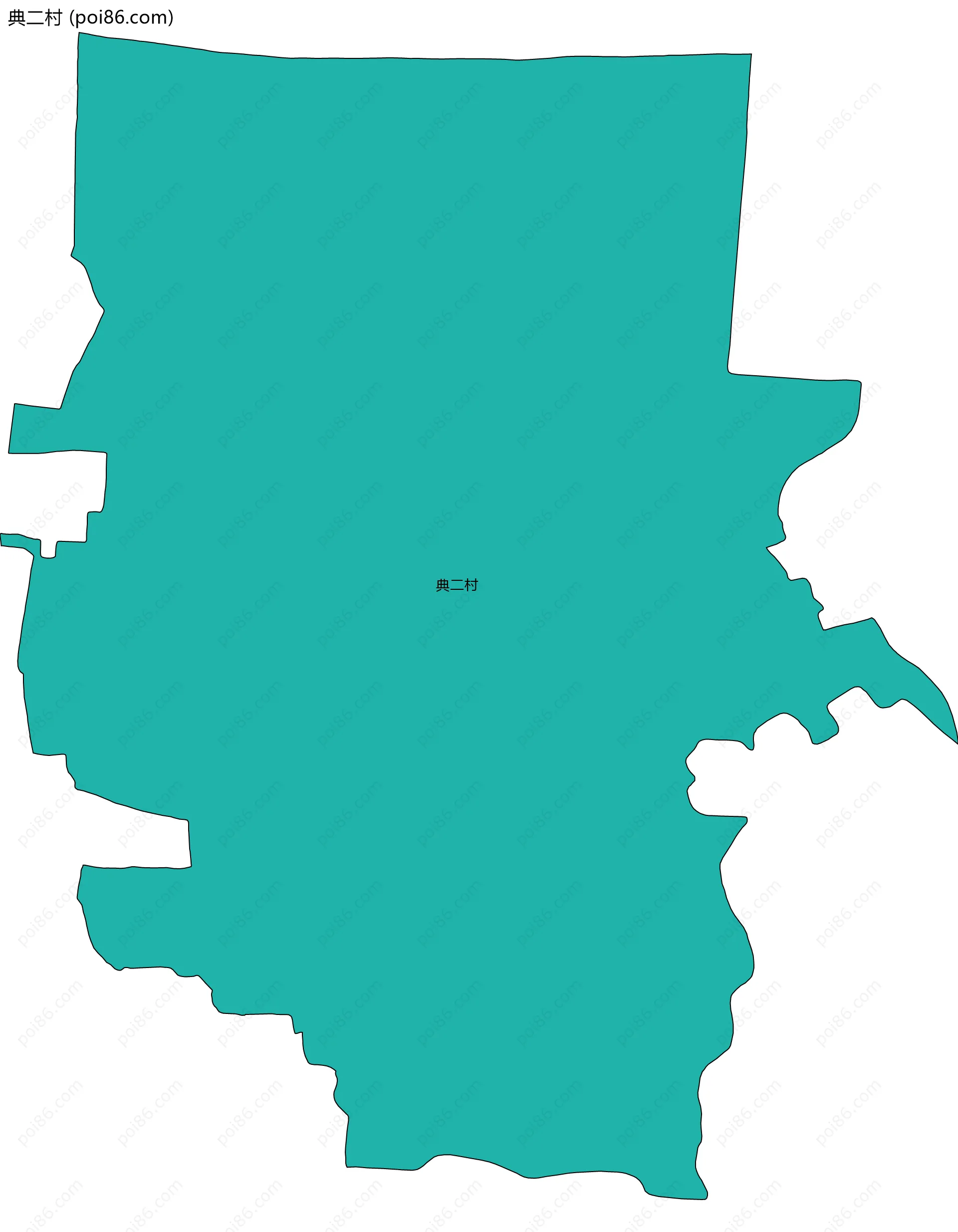 典二村边界地图