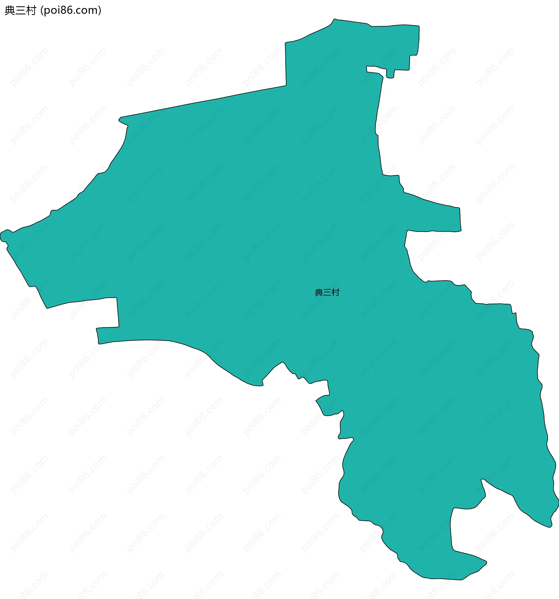 典三村边界地图