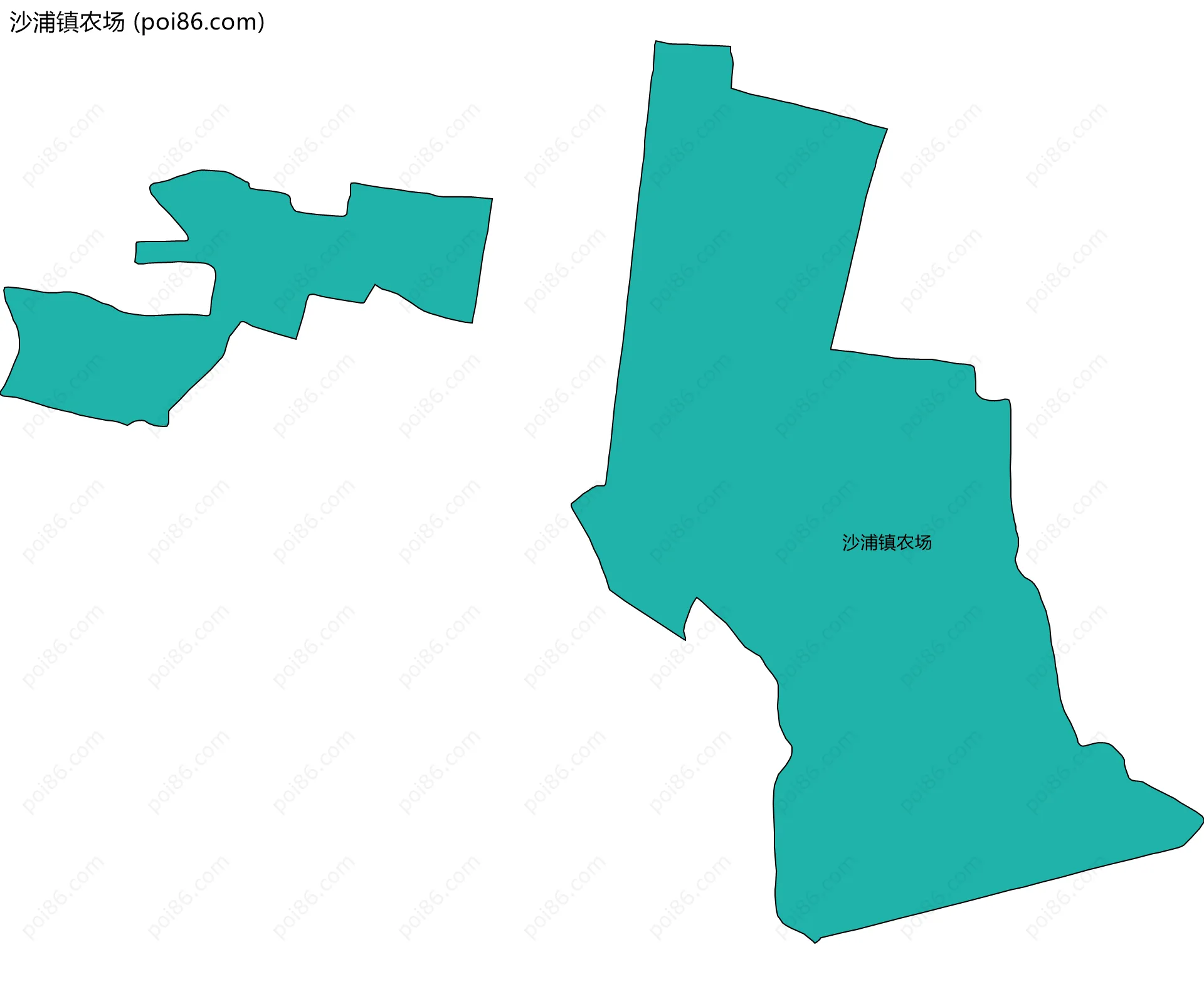 沙浦镇农场边界地图