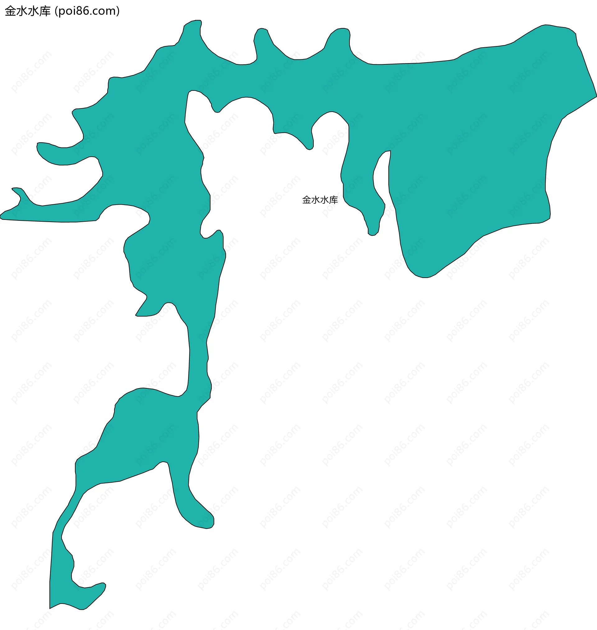 金水水库边界地图