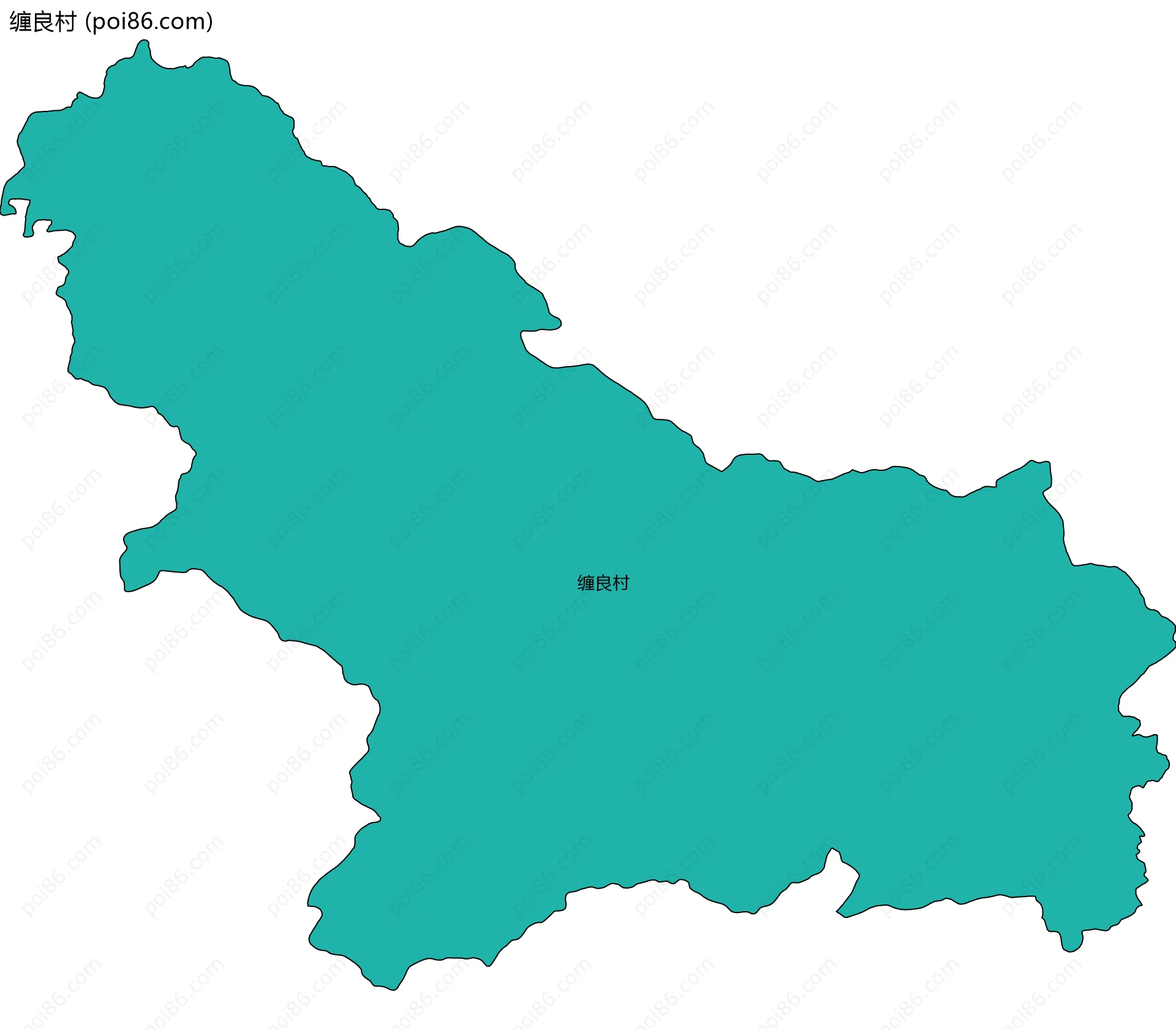 缠良村边界地图