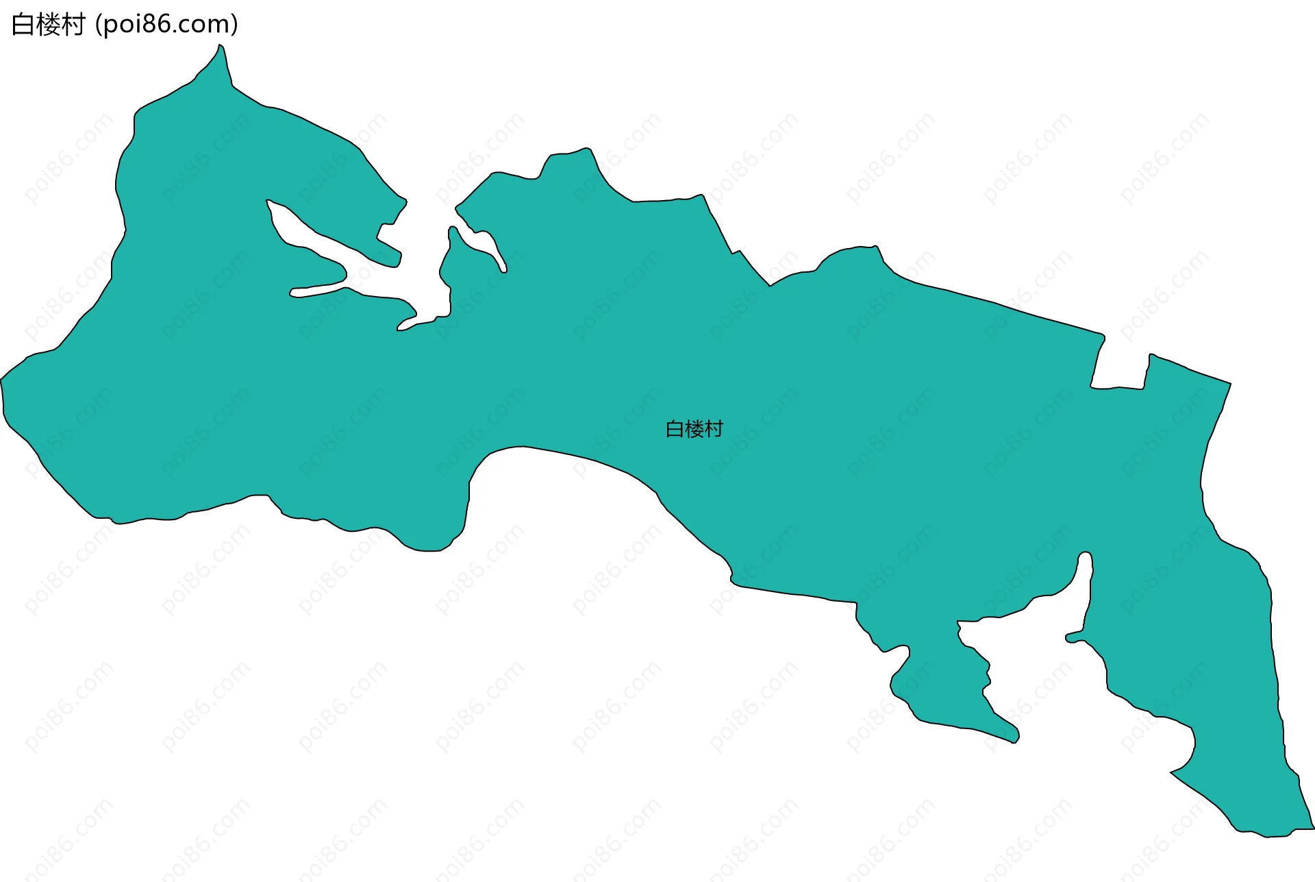 白楼村边界地图