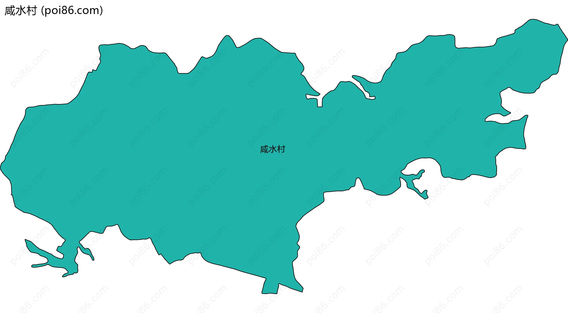 咸水村边界地图