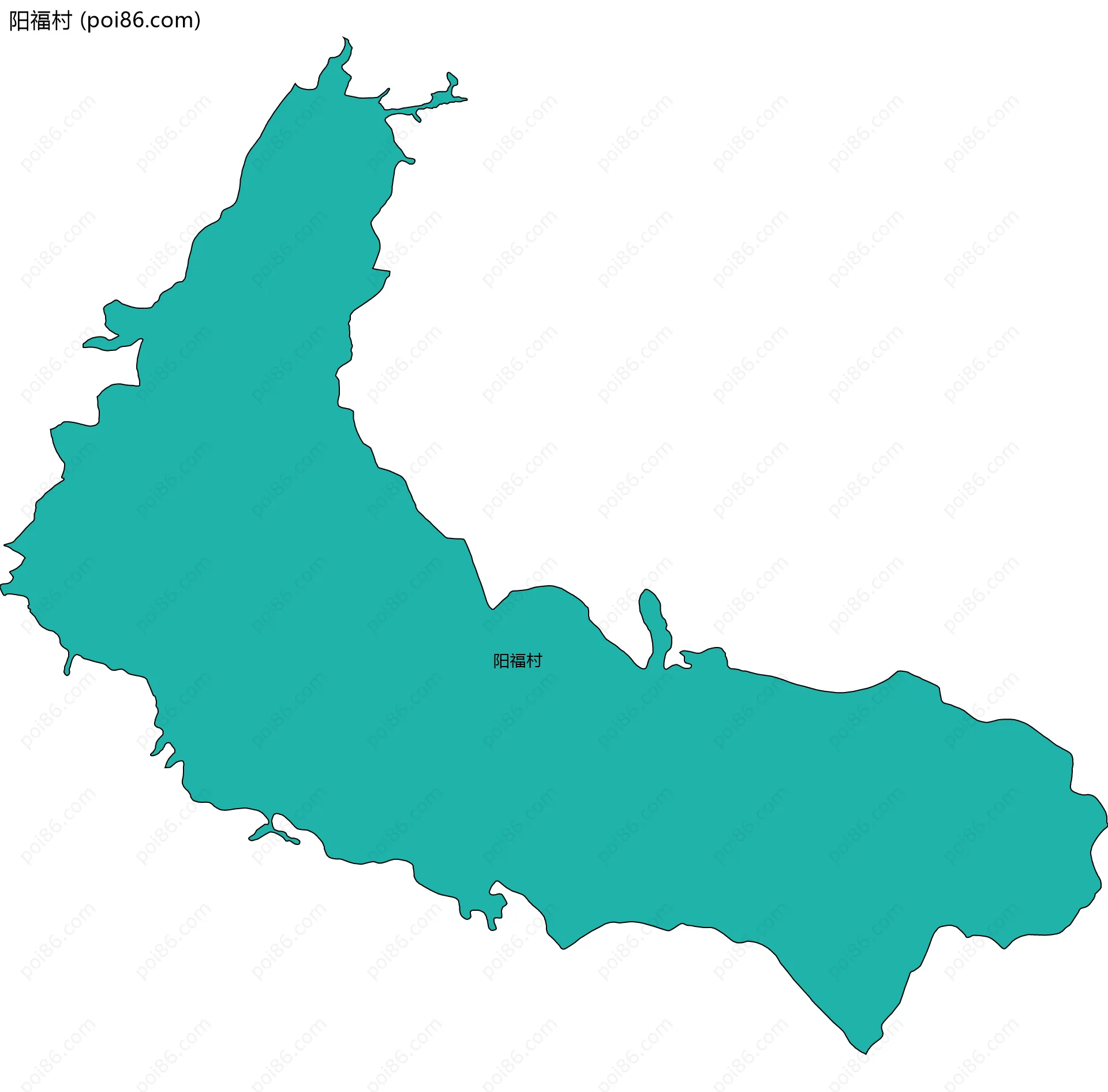 阳福村边界地图