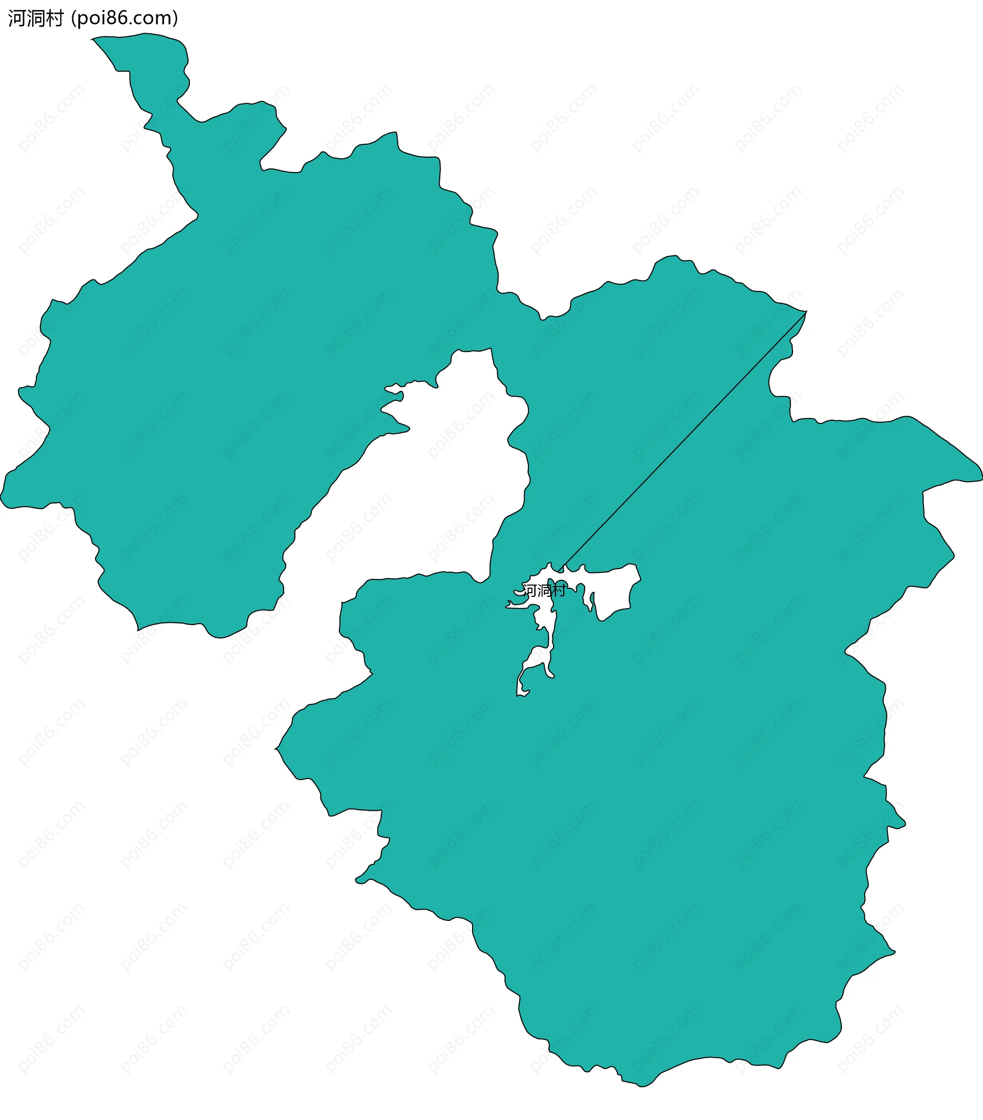 河洞村边界地图