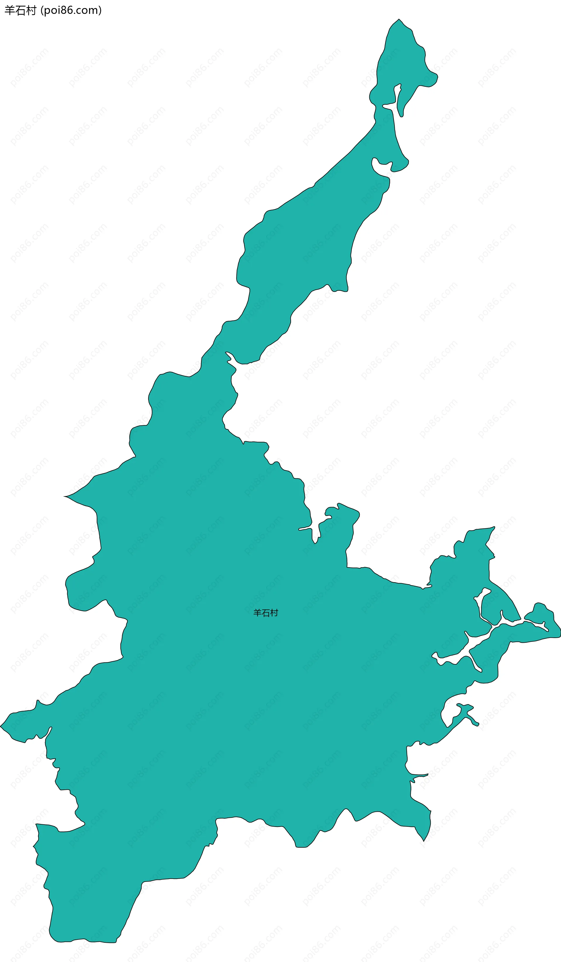 羊石村边界地图