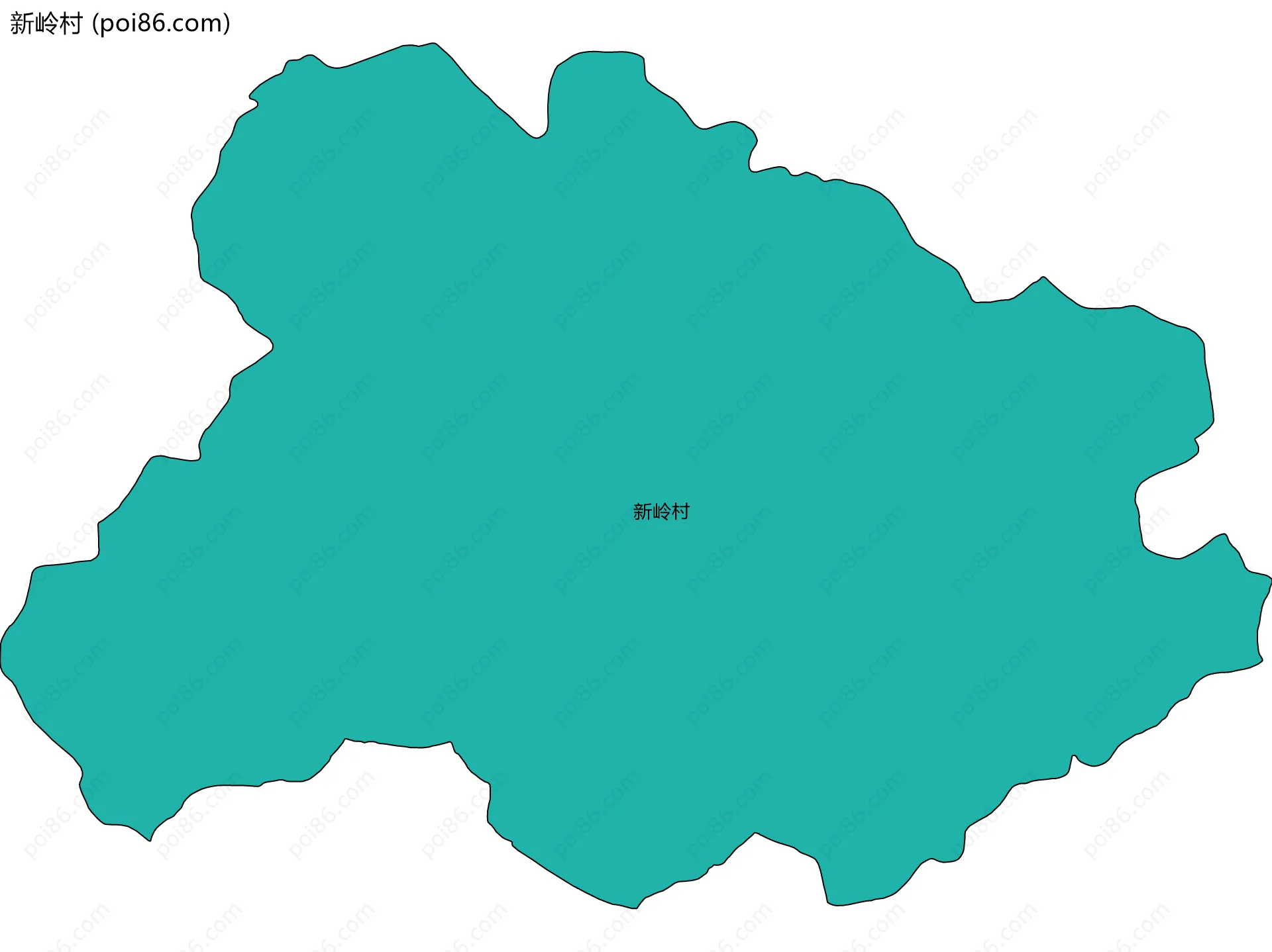 新岭村边界地图
