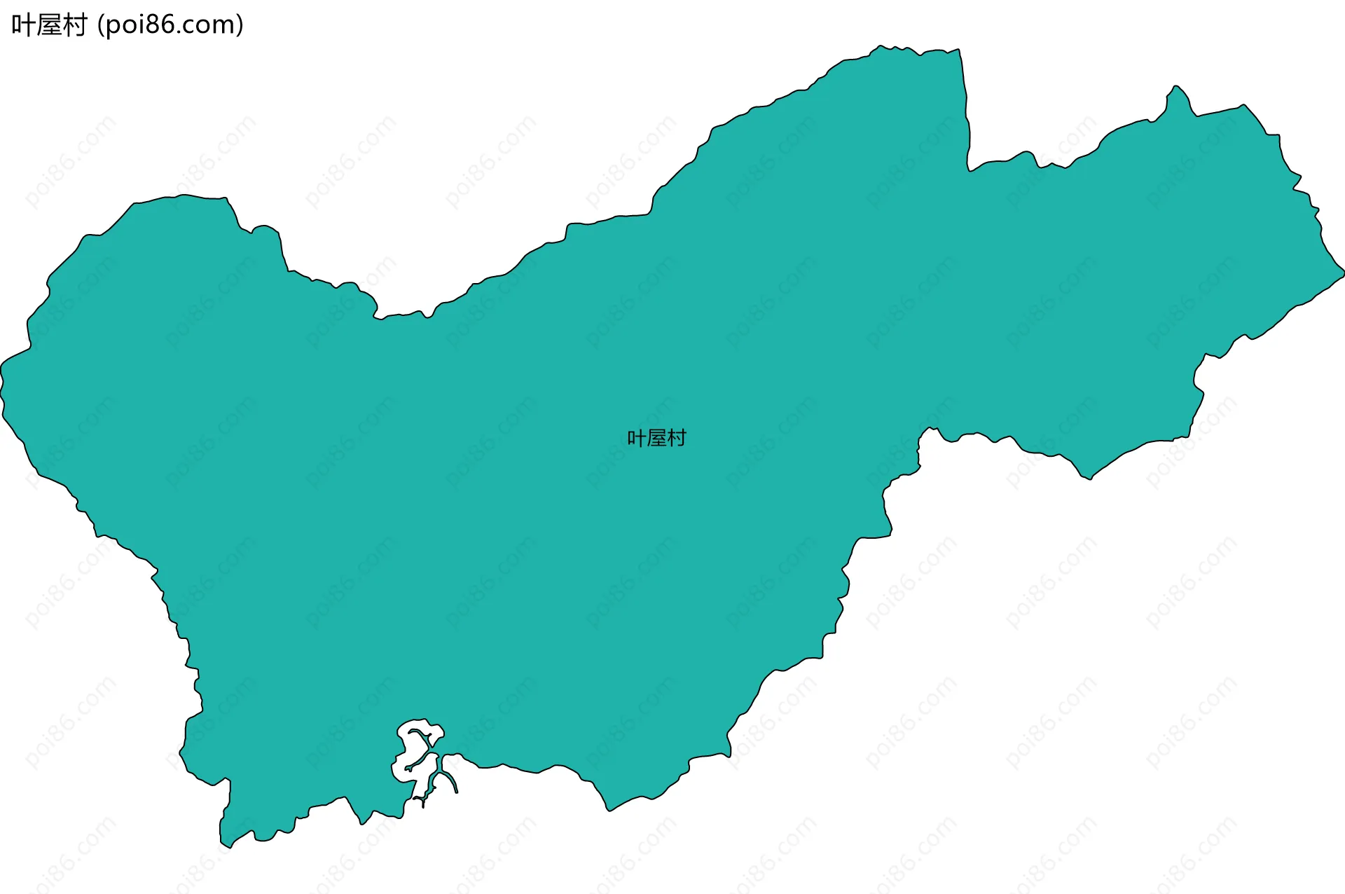 叶屋村边界地图