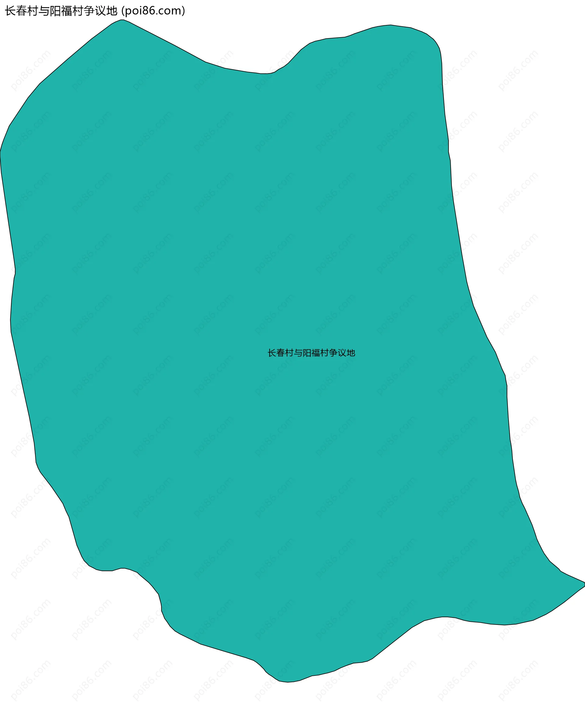 长春村与阳福村争议地边界地图