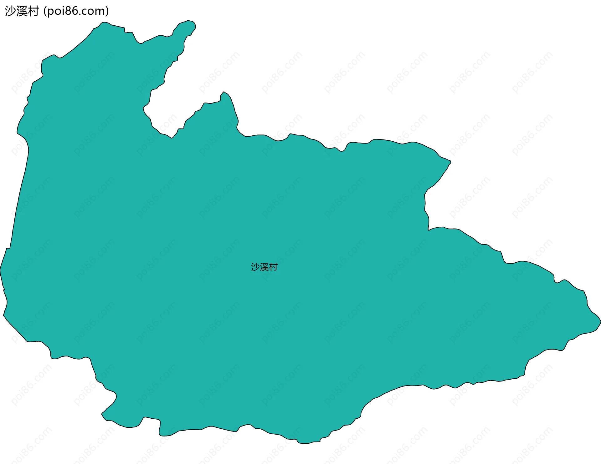 沙溪村边界地图