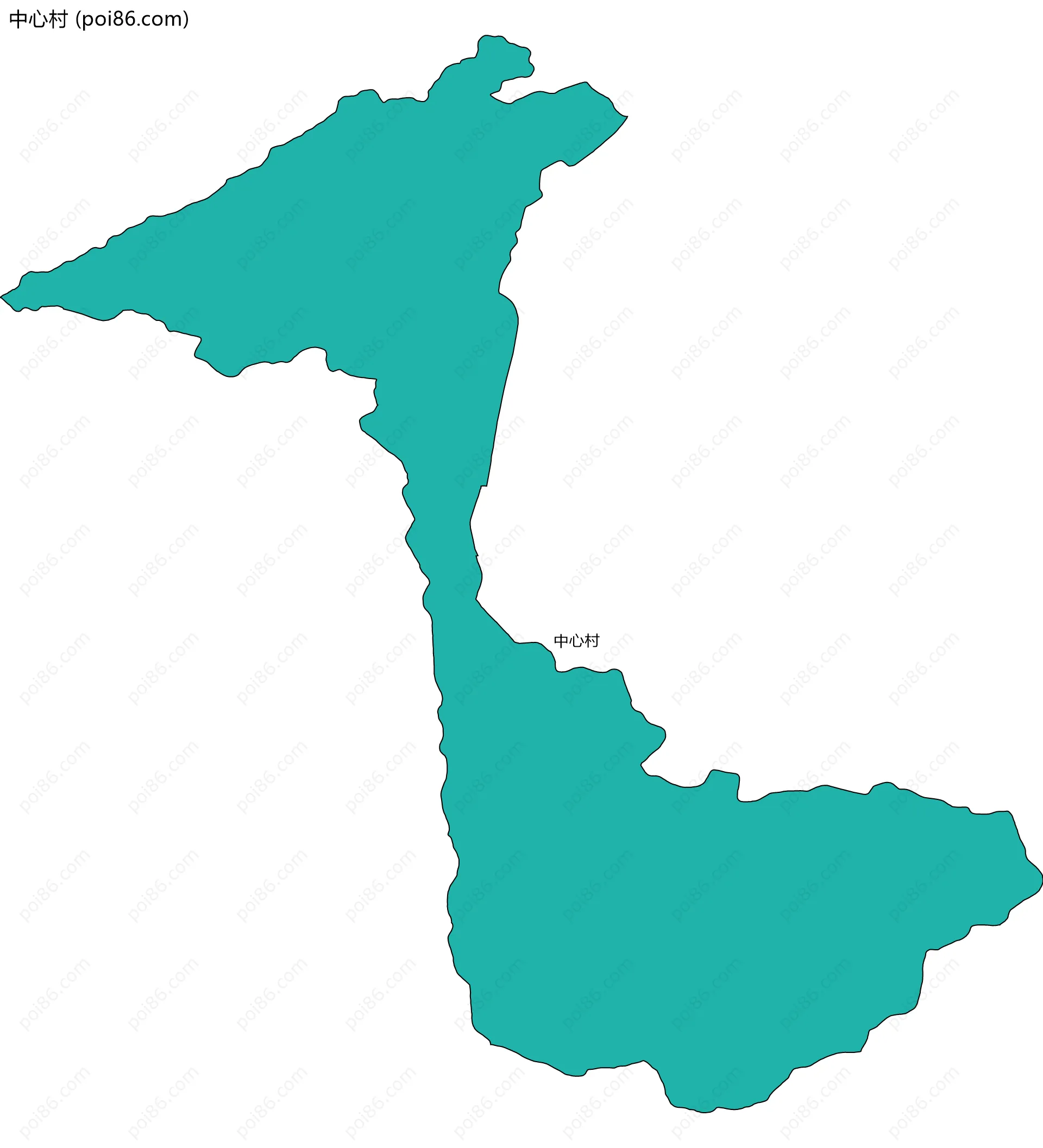 中心村边界地图