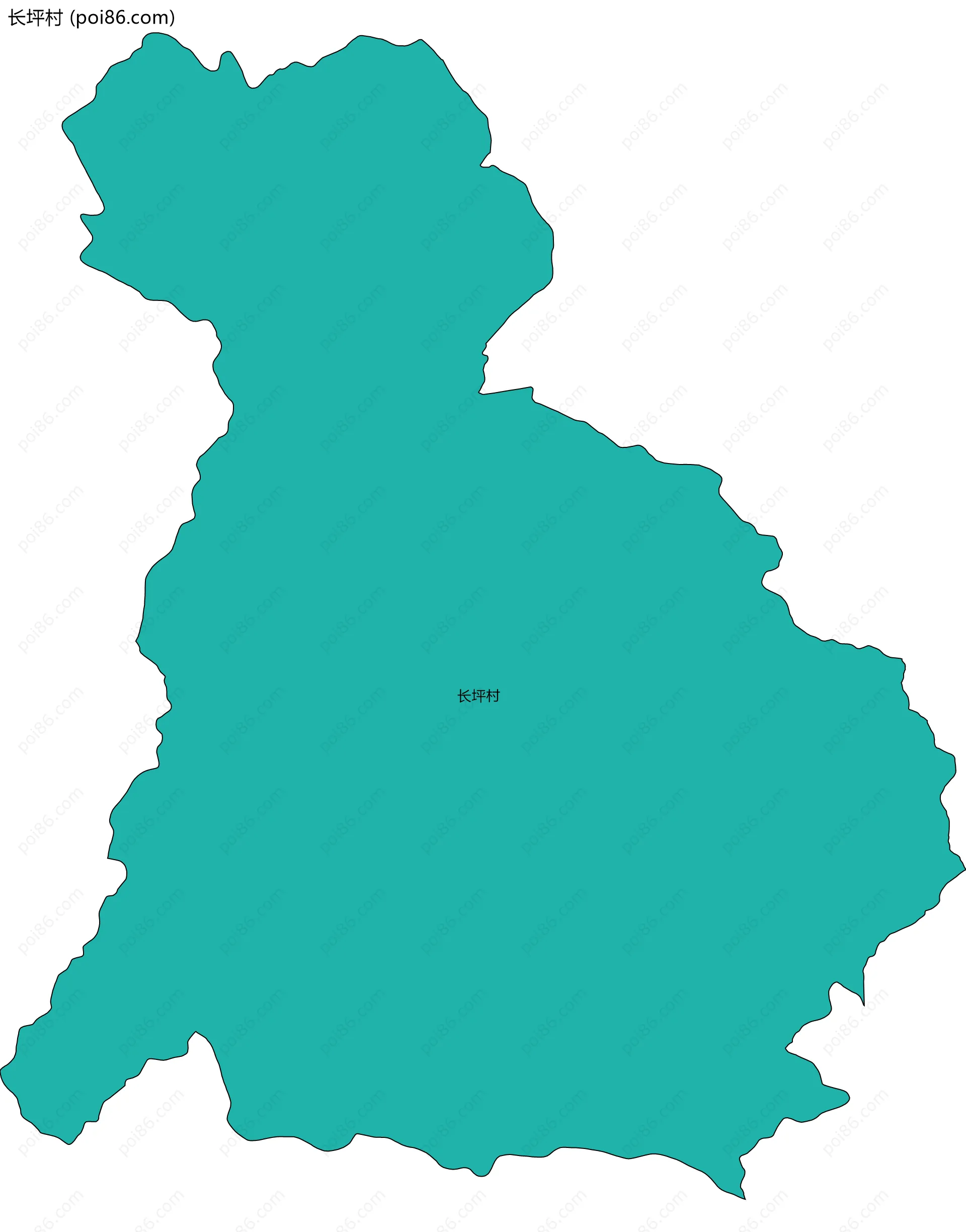 长坪村边界地图