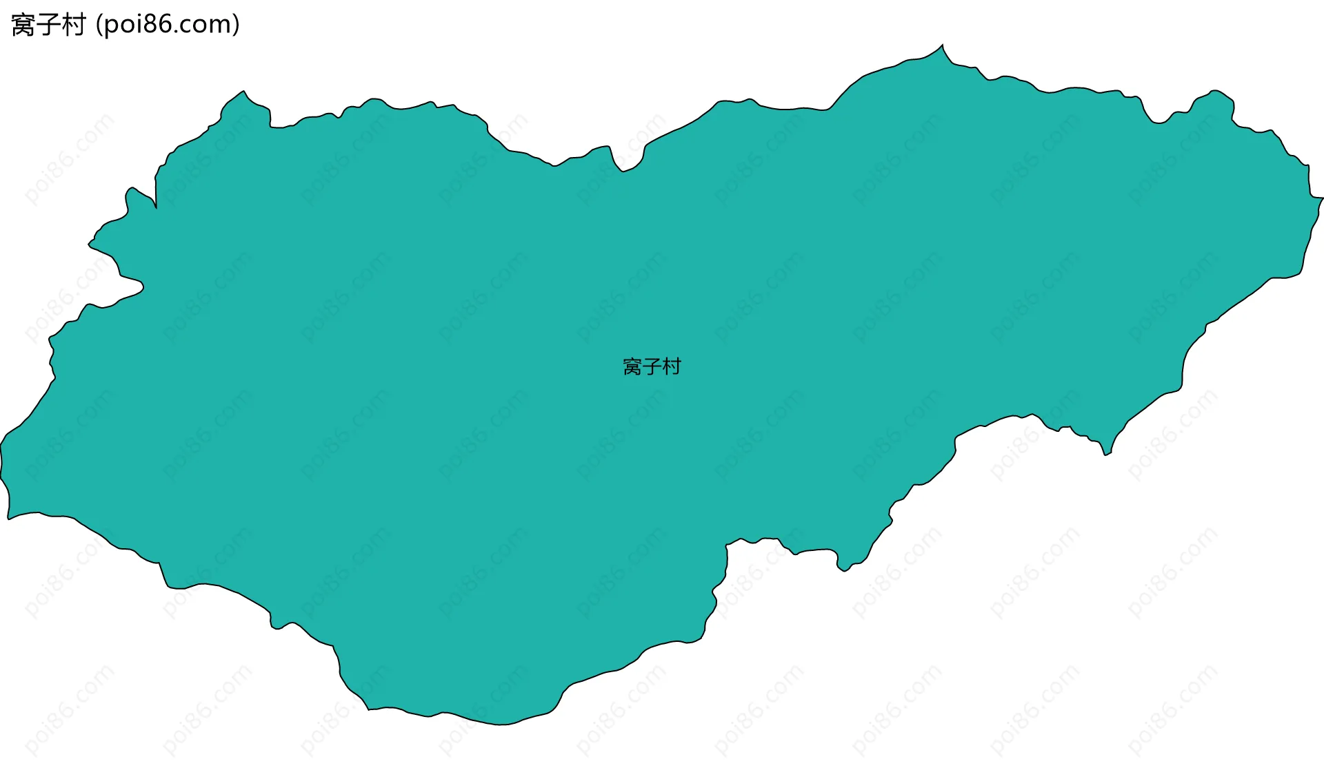 窝子村边界地图