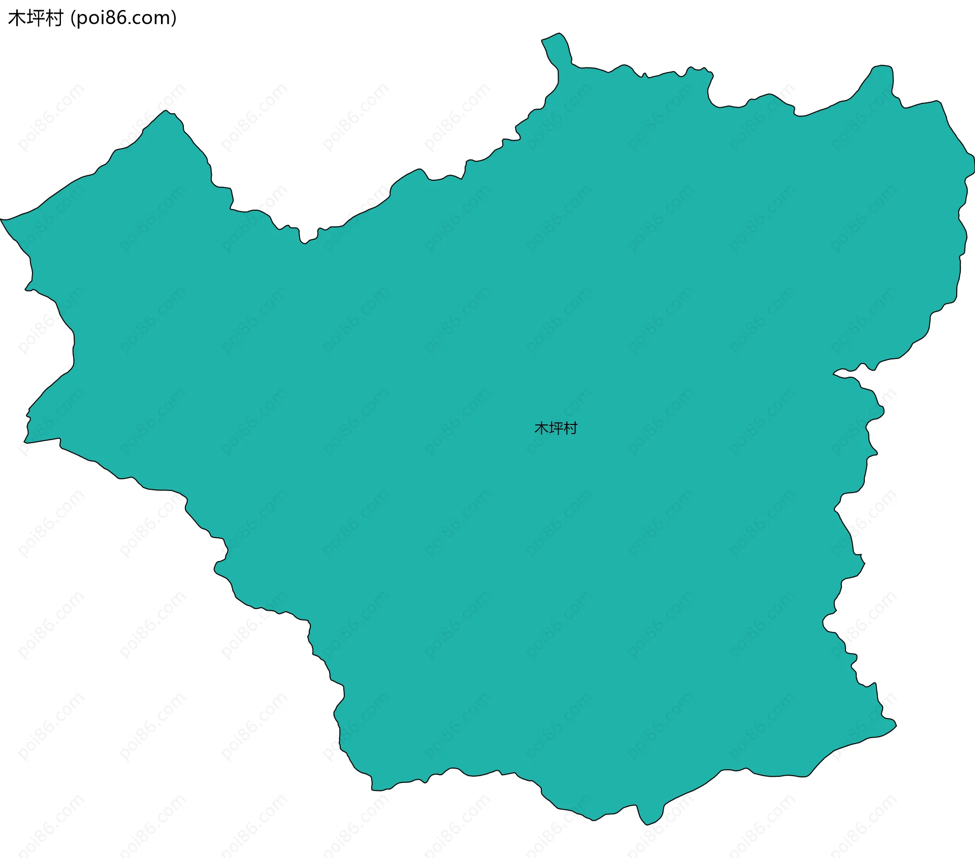 木坪村边界地图