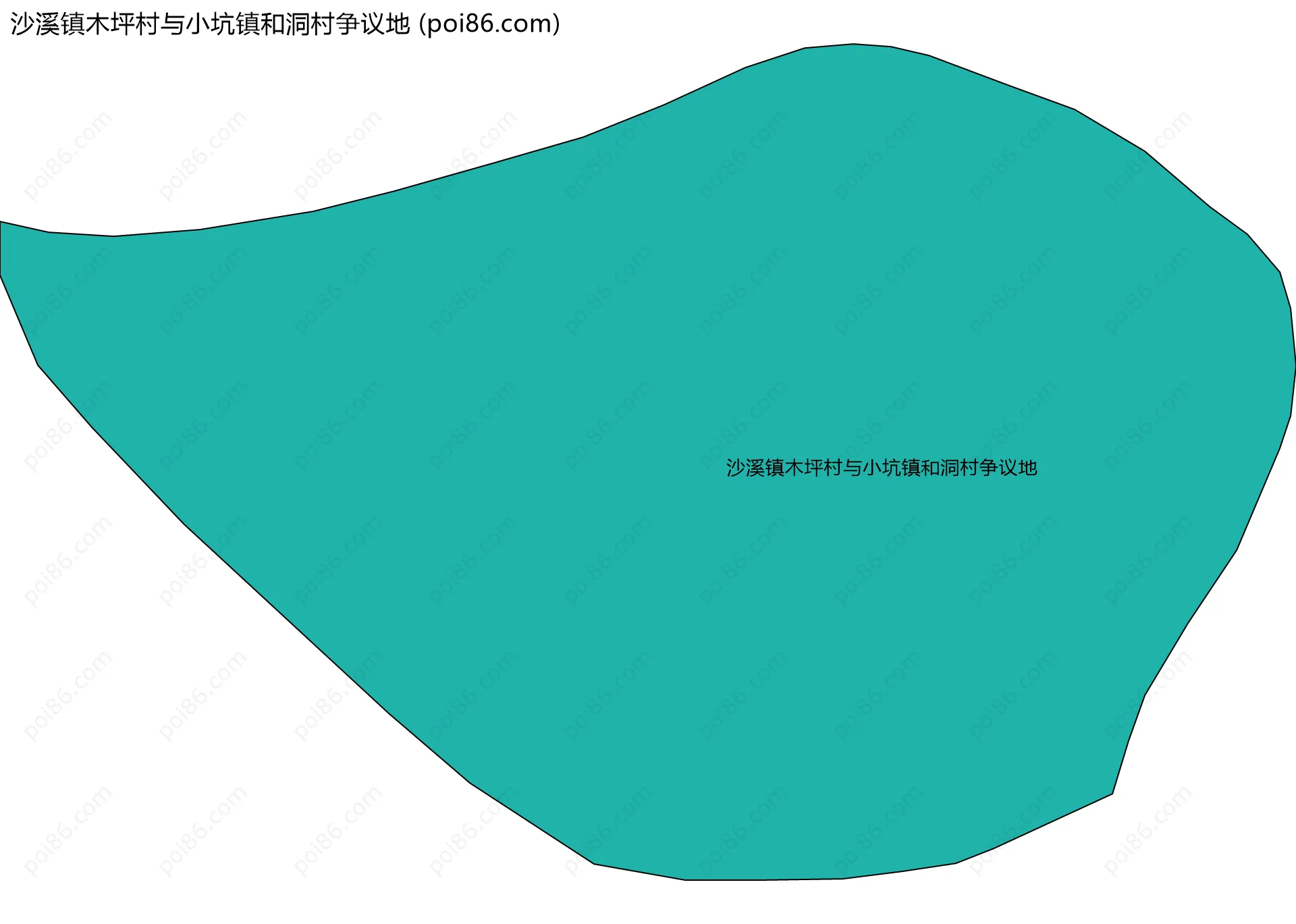 沙溪镇木坪村与小坑镇和洞村争议地边界地图