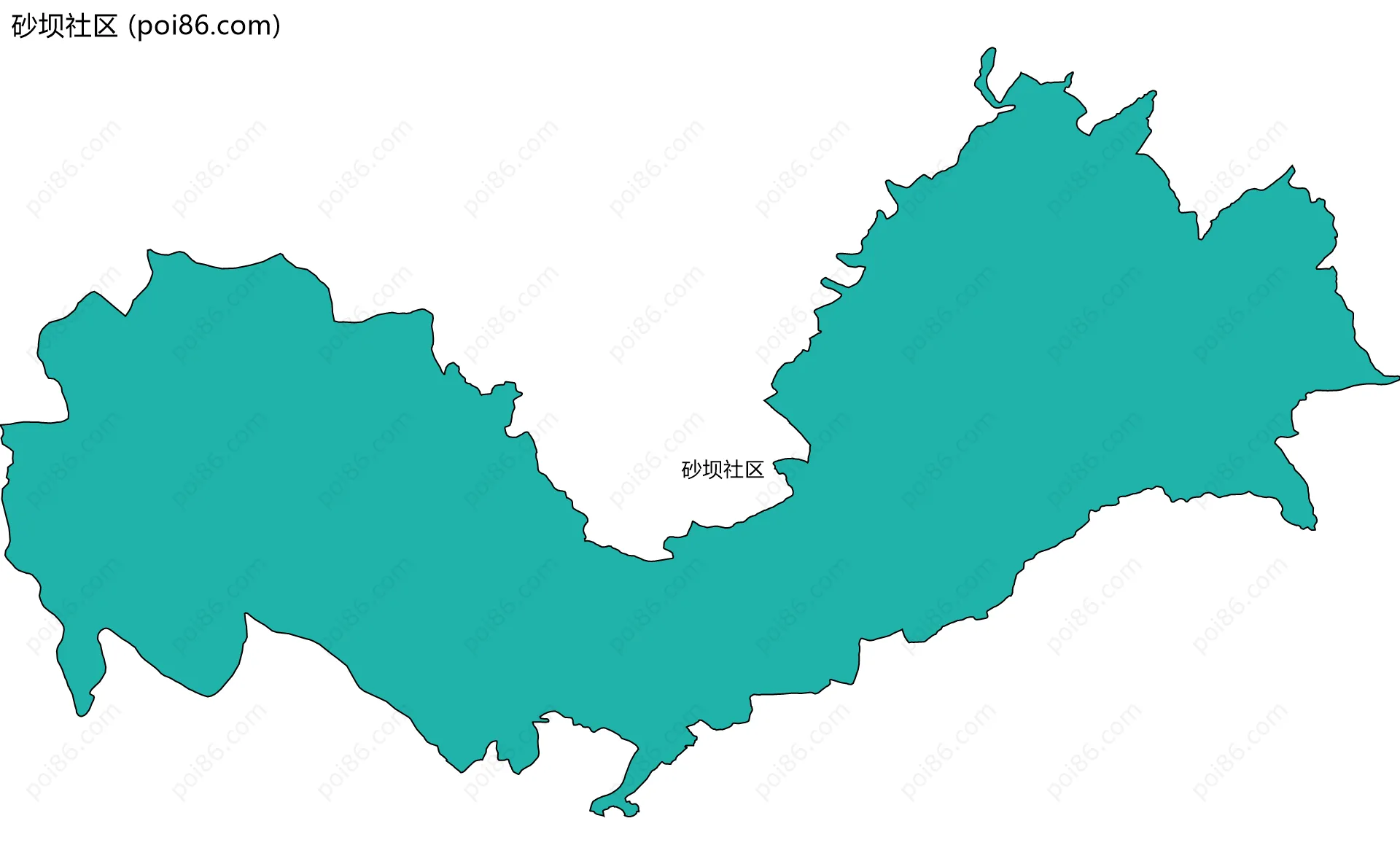砂坝社区边界地图