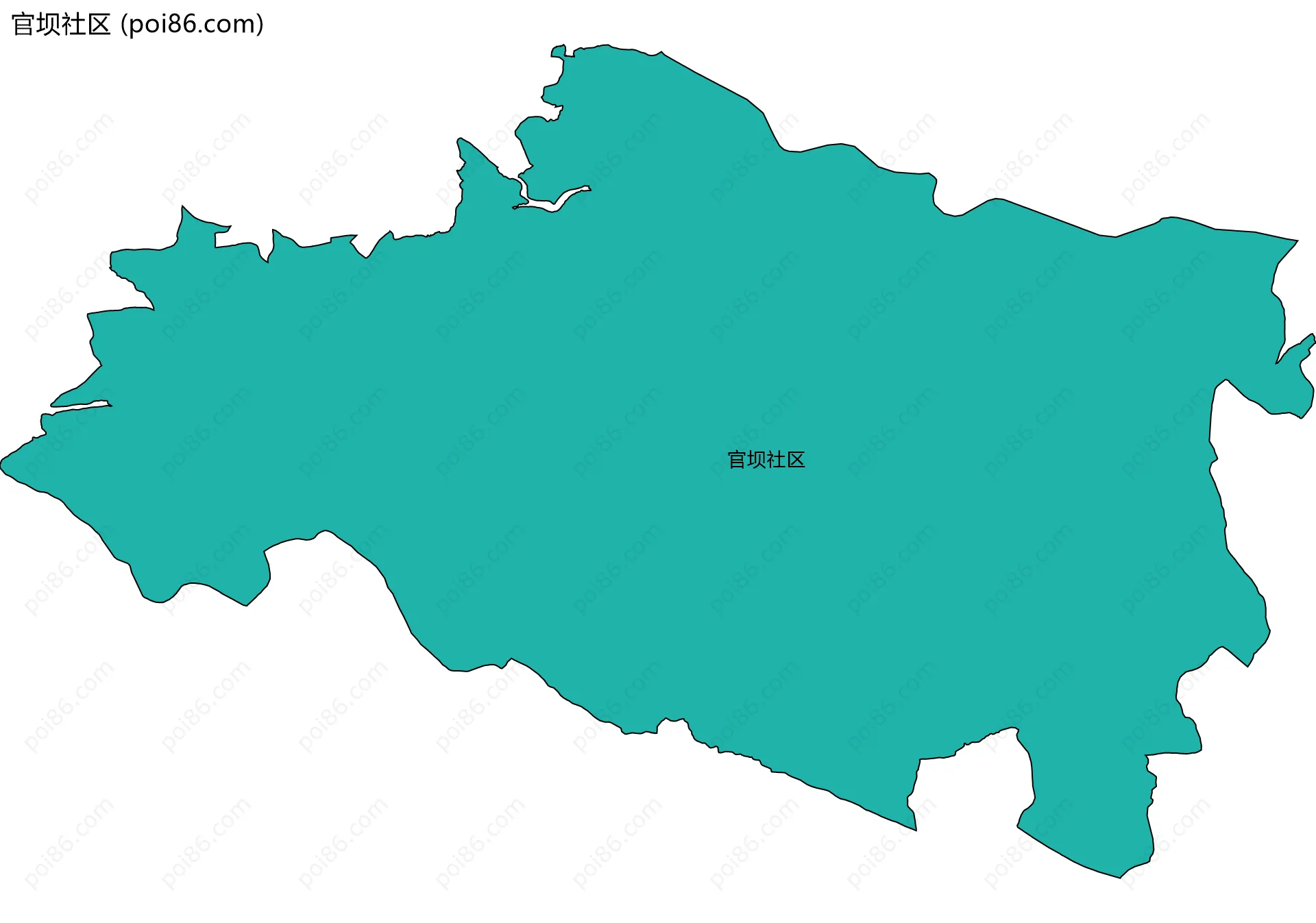 官坝社区边界地图