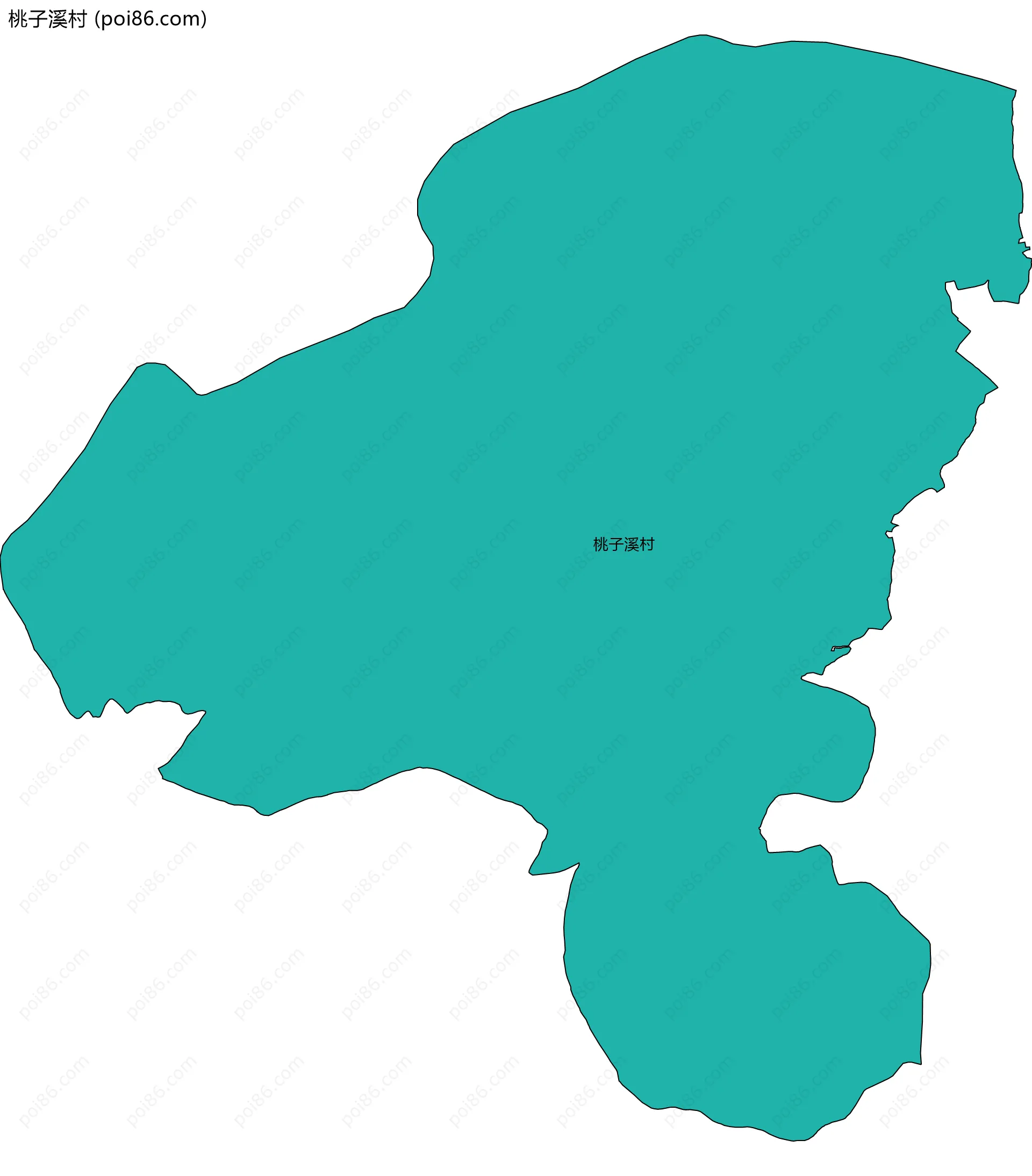 桃子溪村边界地图