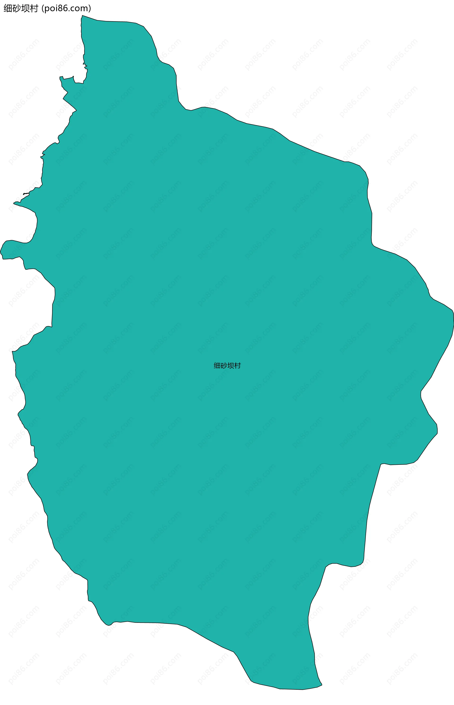 细砂坝村边界地图