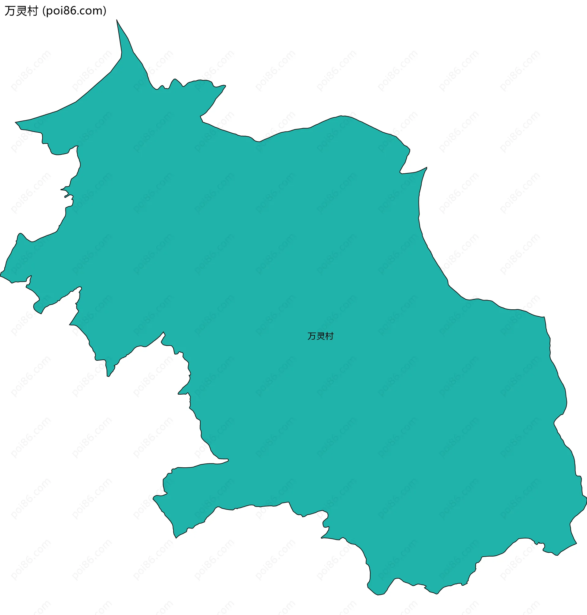 万灵村边界地图