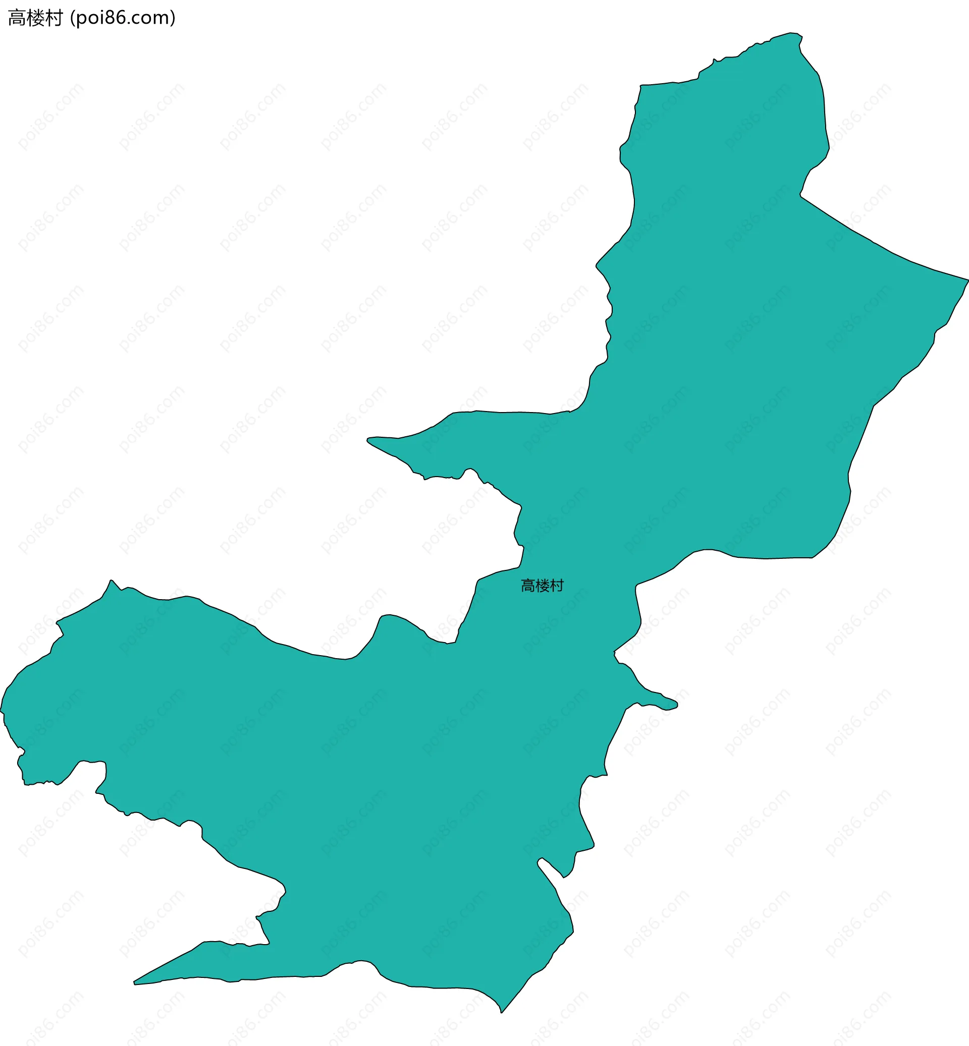 高楼村边界地图