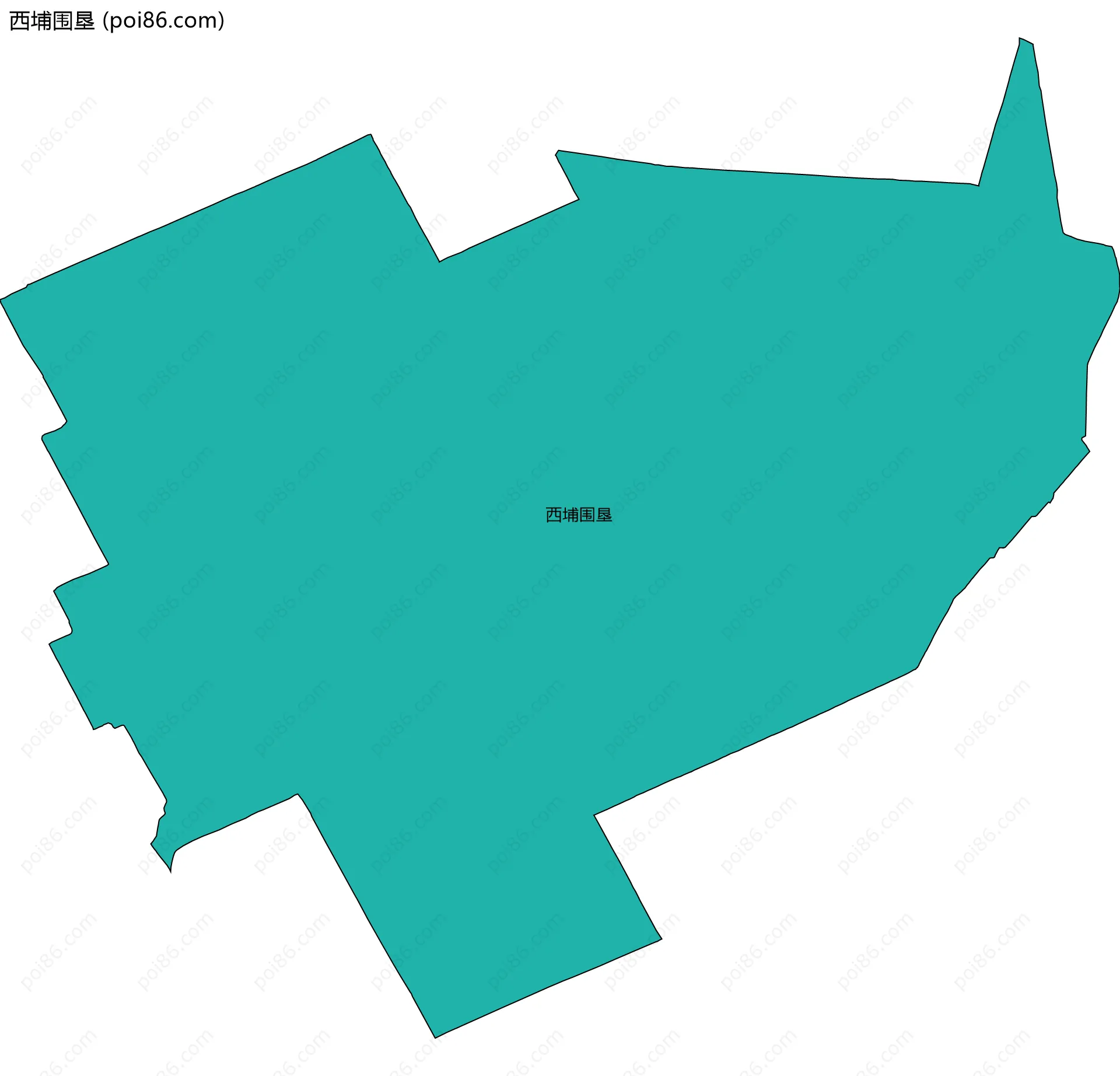 西埔围垦边界地图