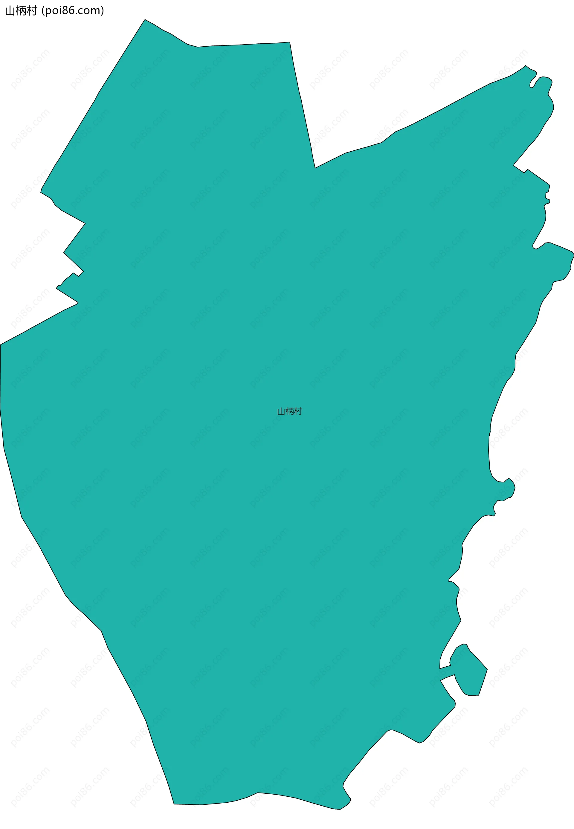 山柄村边界地图