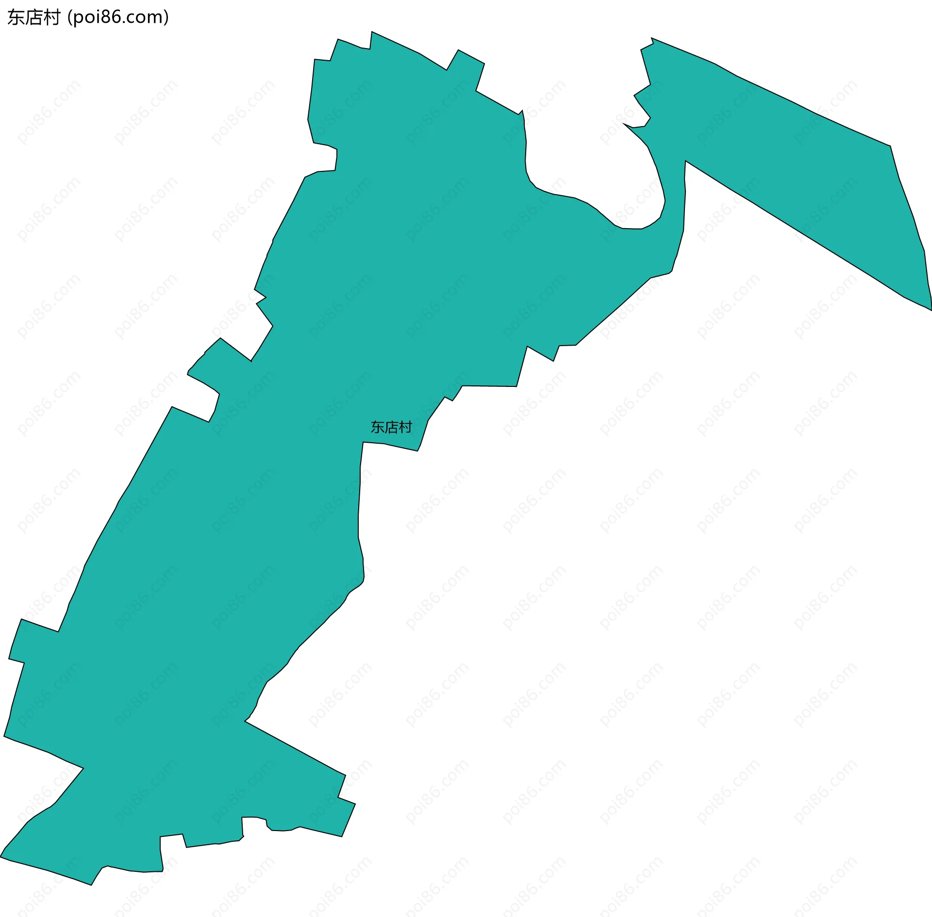 东店村边界地图