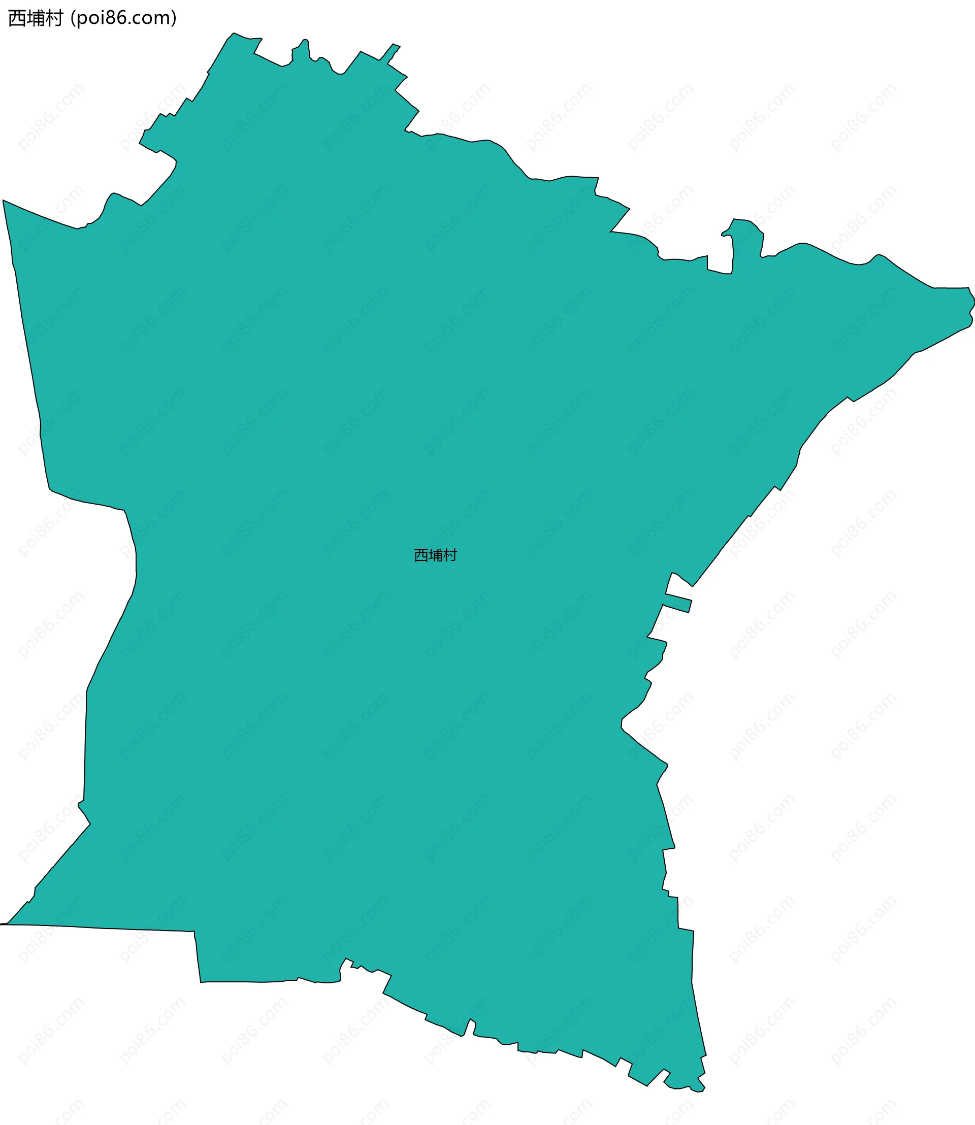 西埔村边界地图