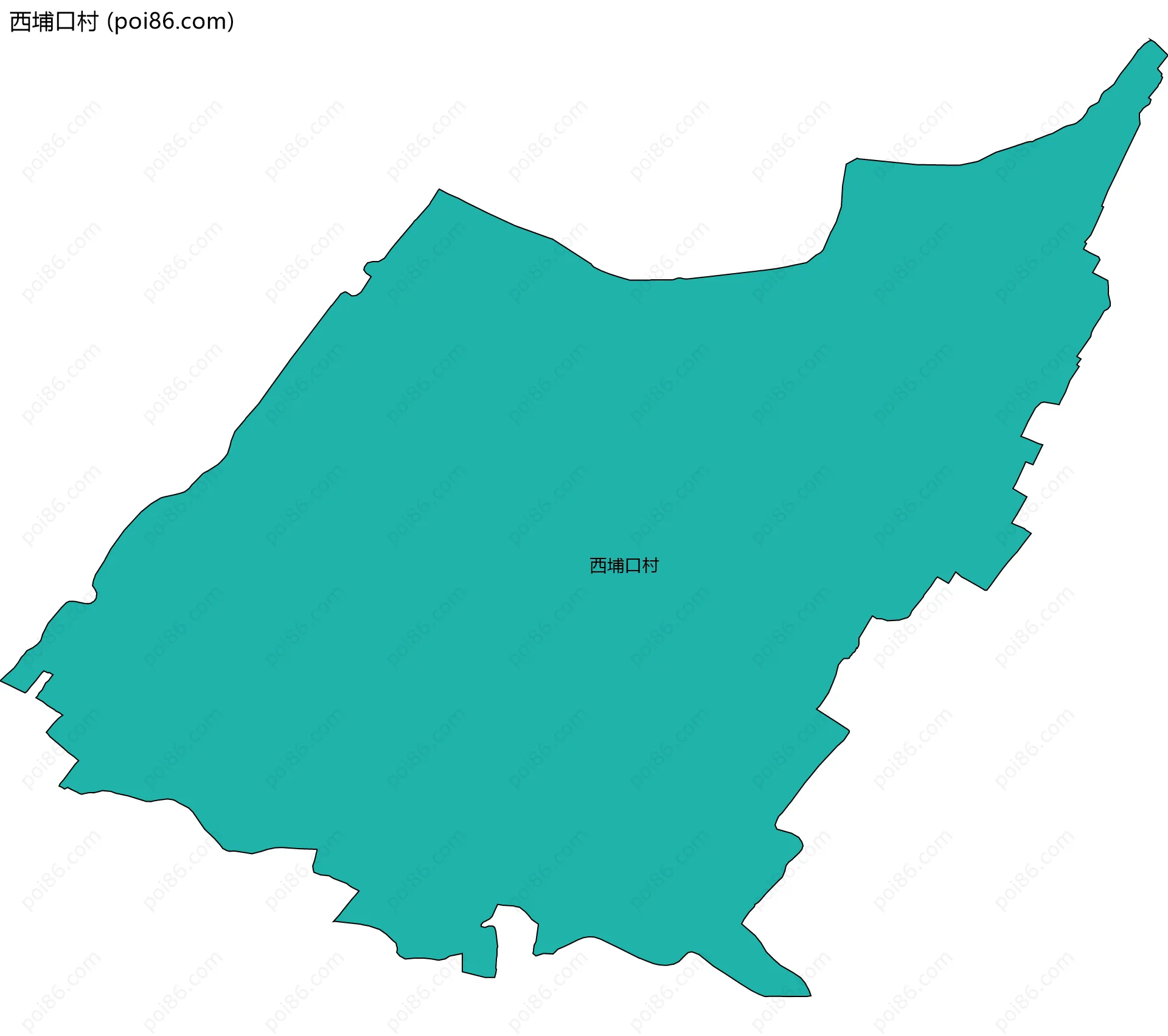 西埔口村边界地图