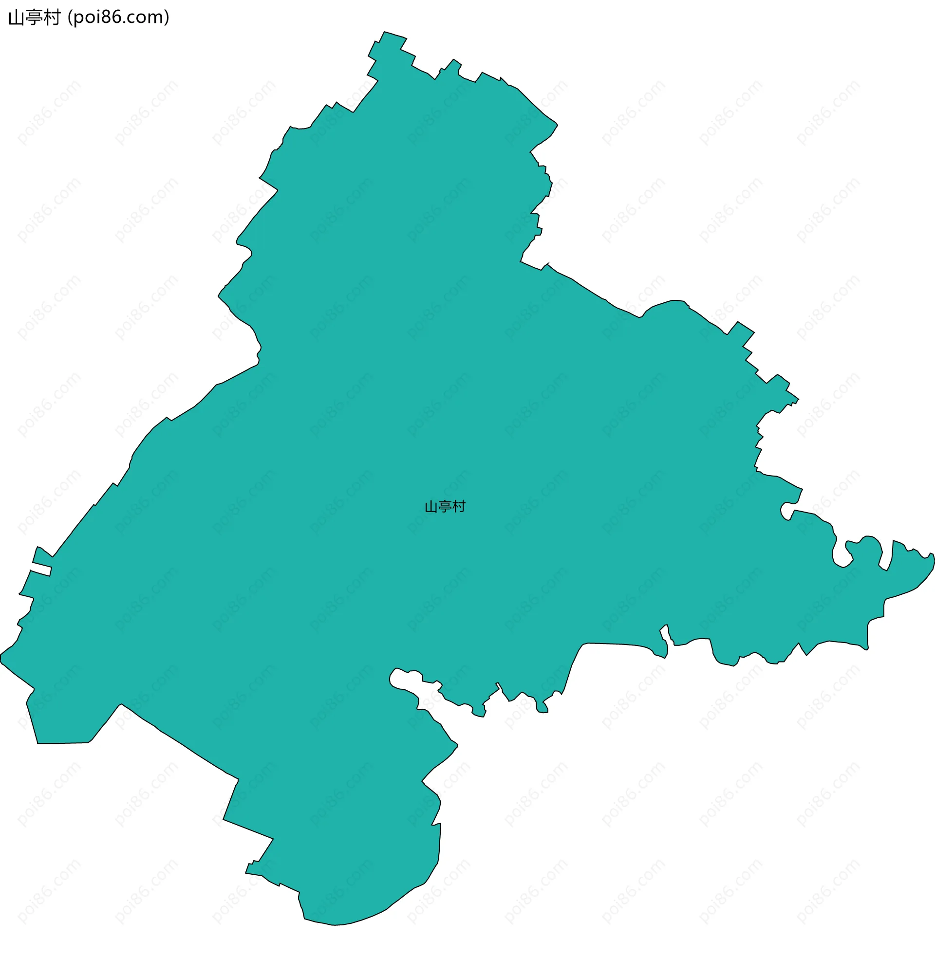 山亭村边界地图