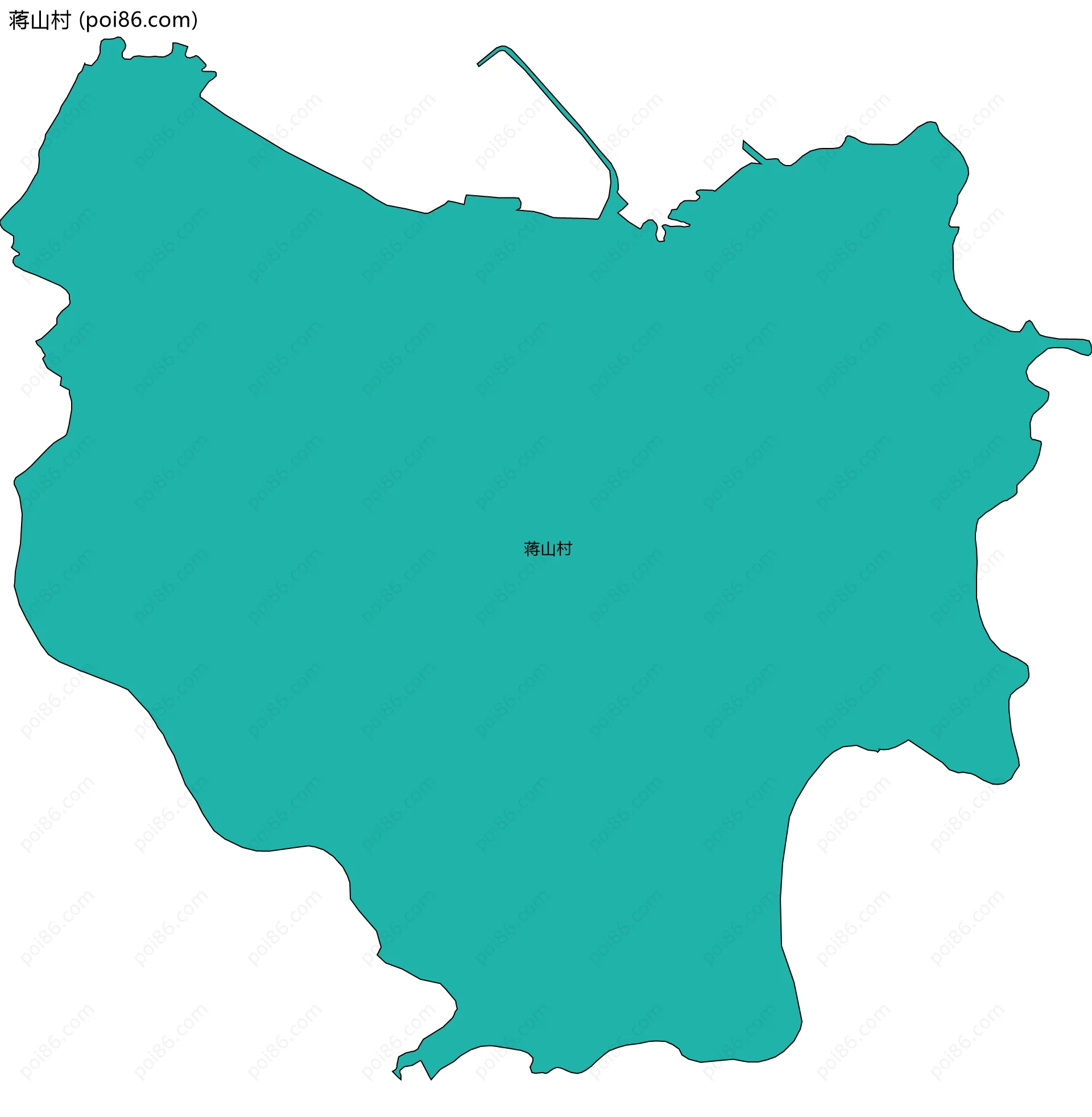 蒋山村边界地图