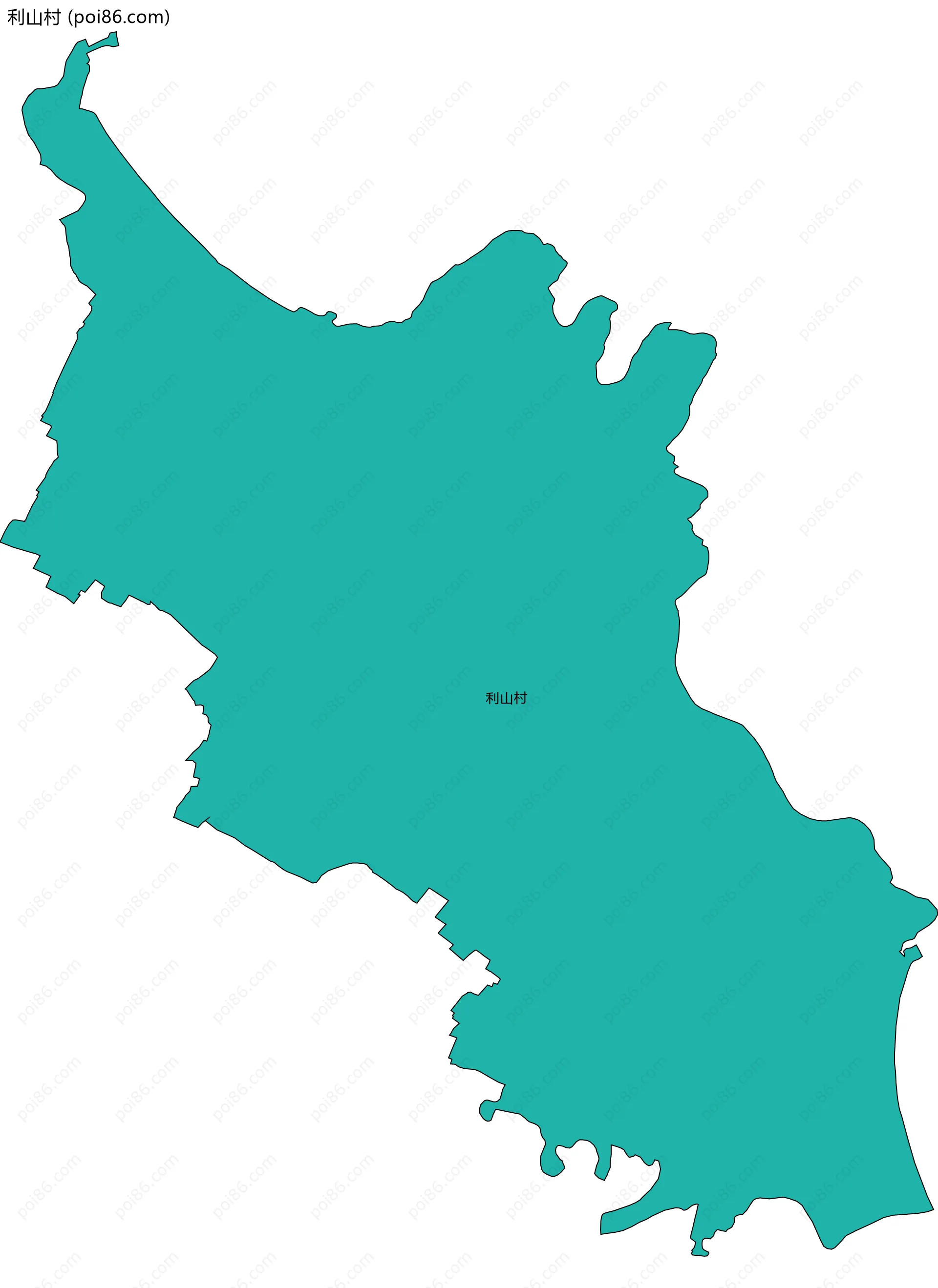 利山村边界地图