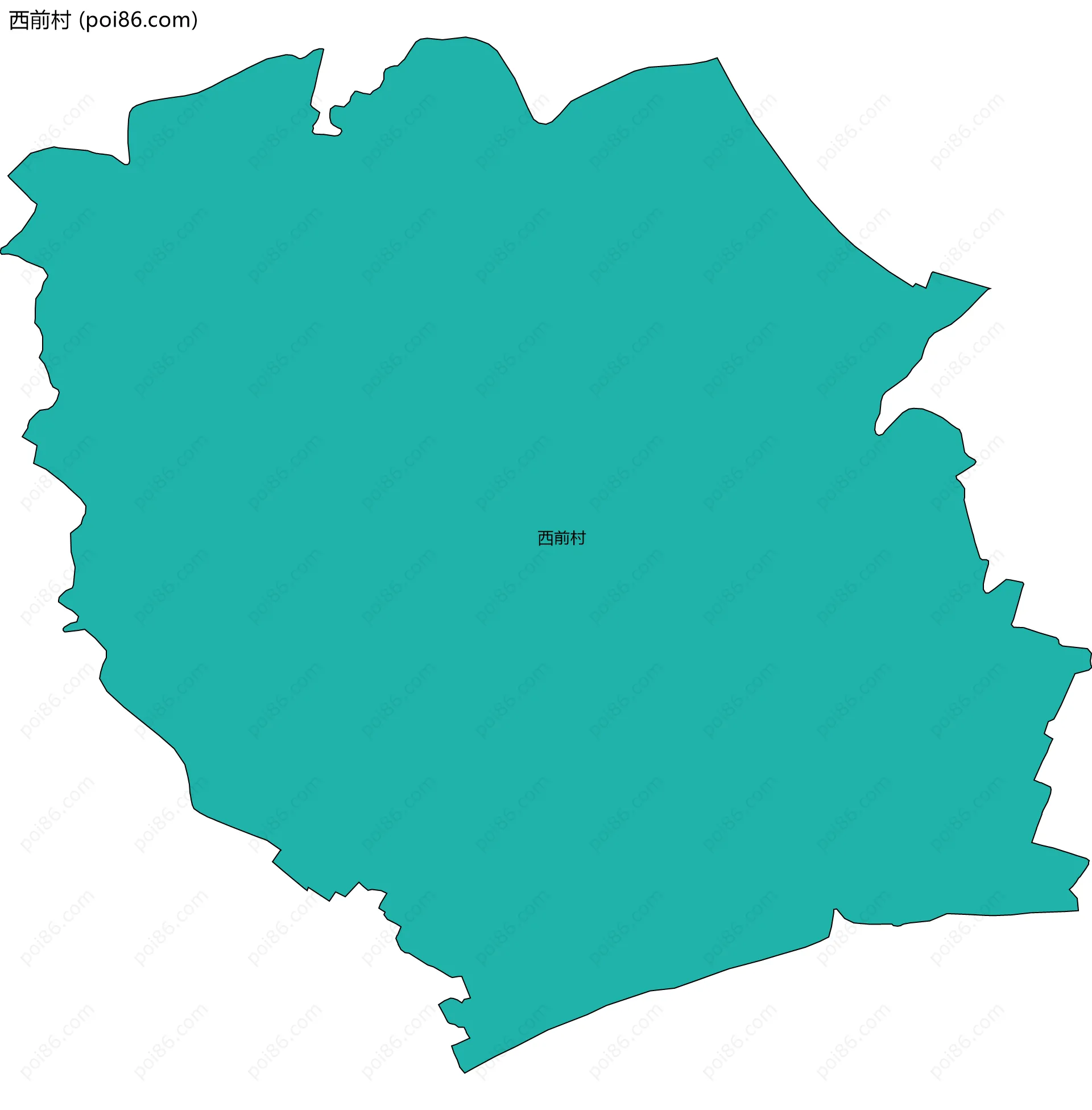 西前村边界地图
