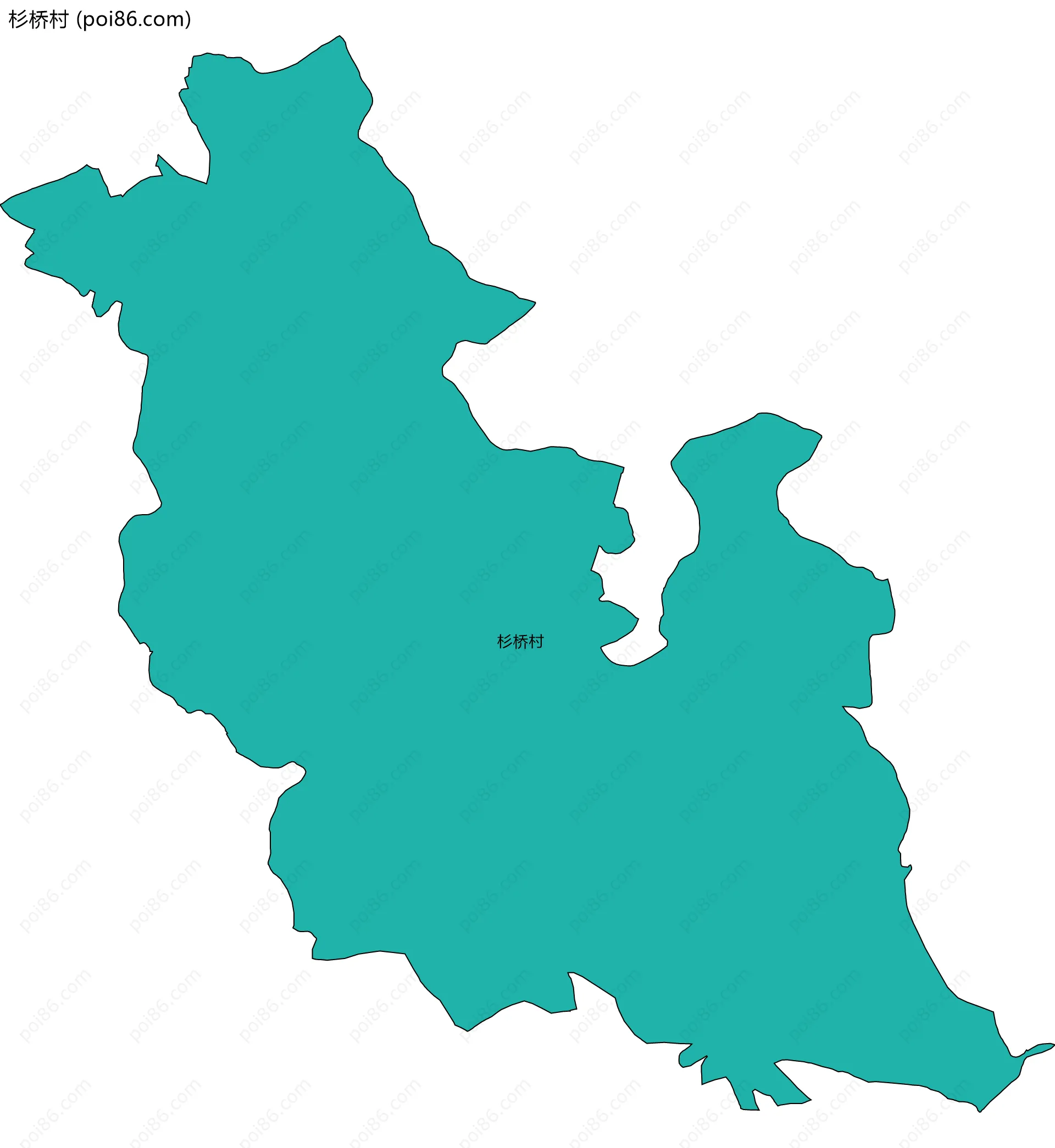 杉桥村边界地图