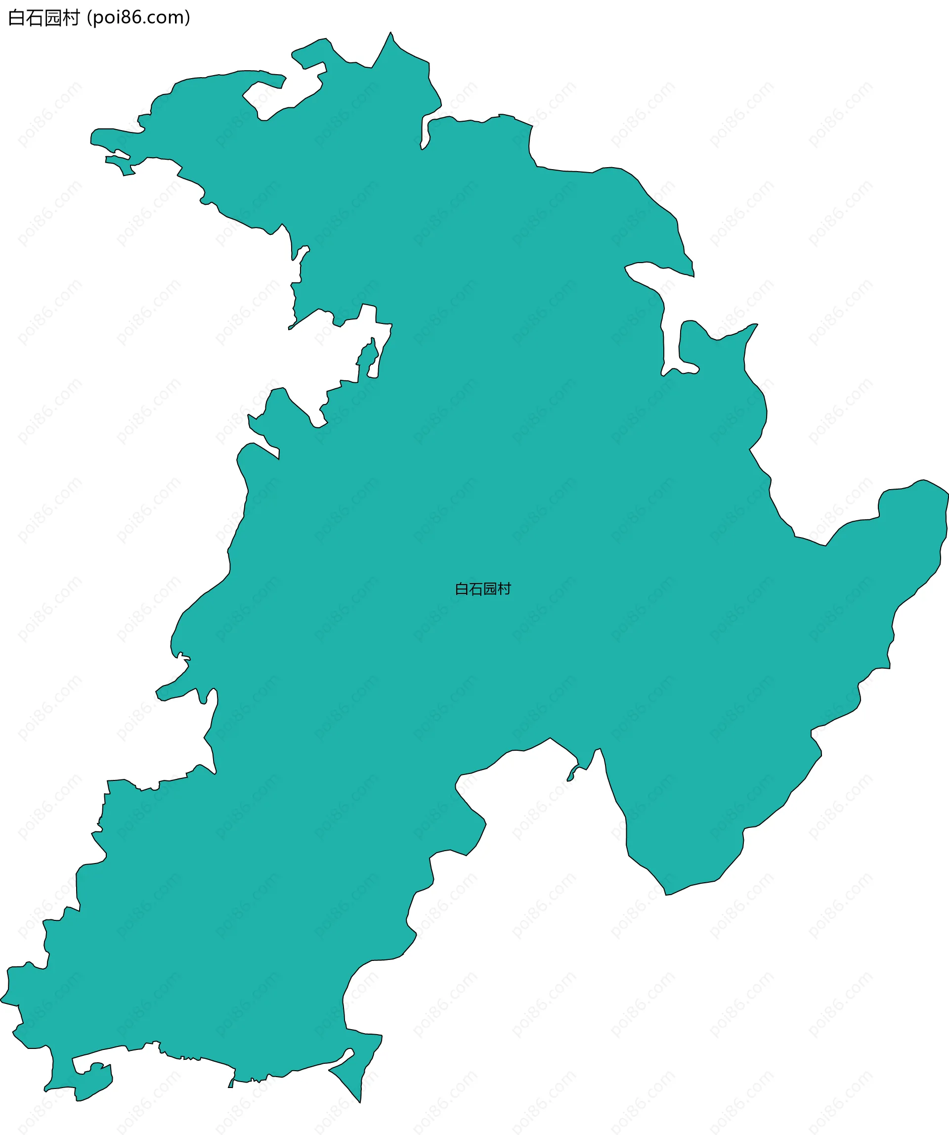 白石园村边界地图