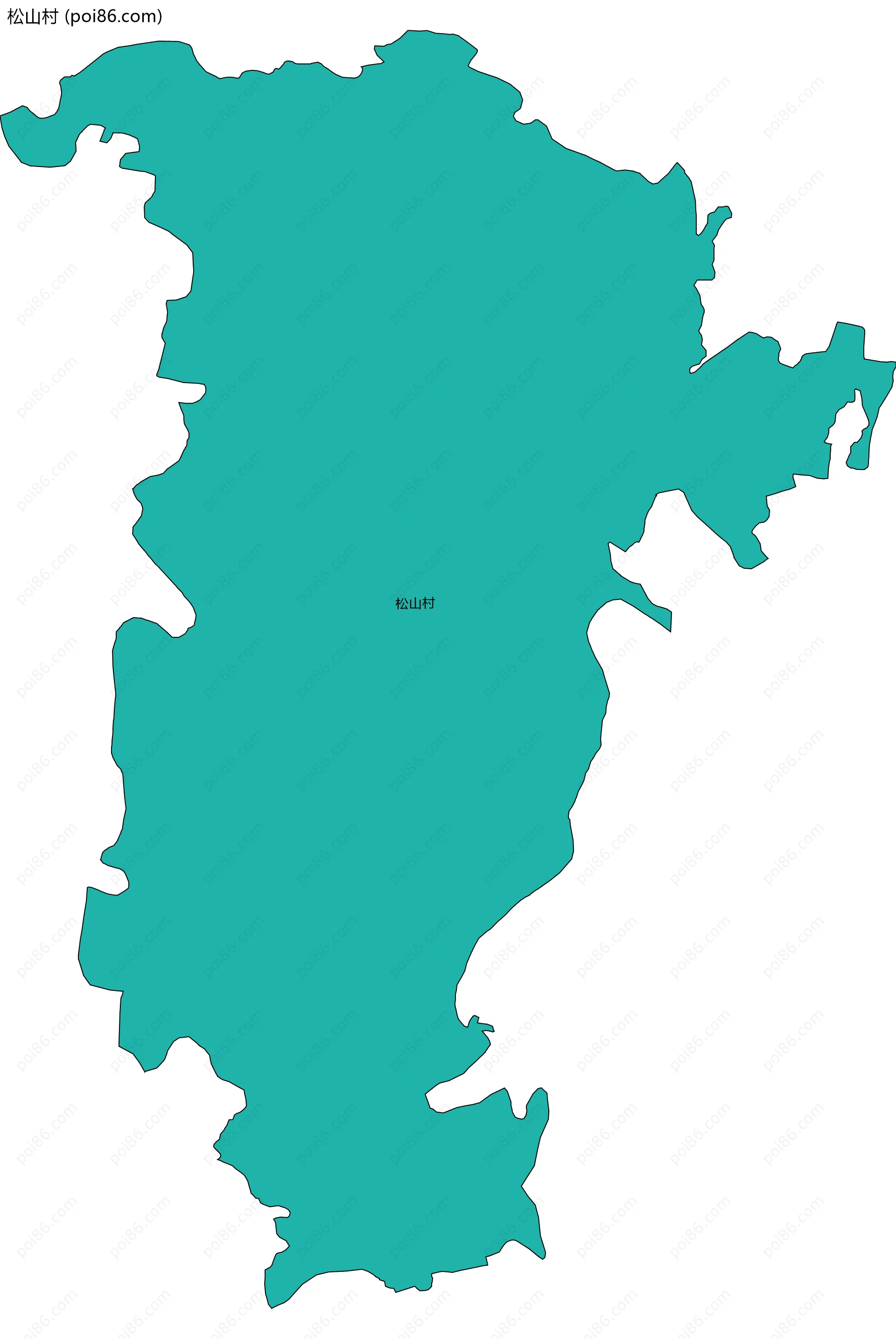 松山村边界地图