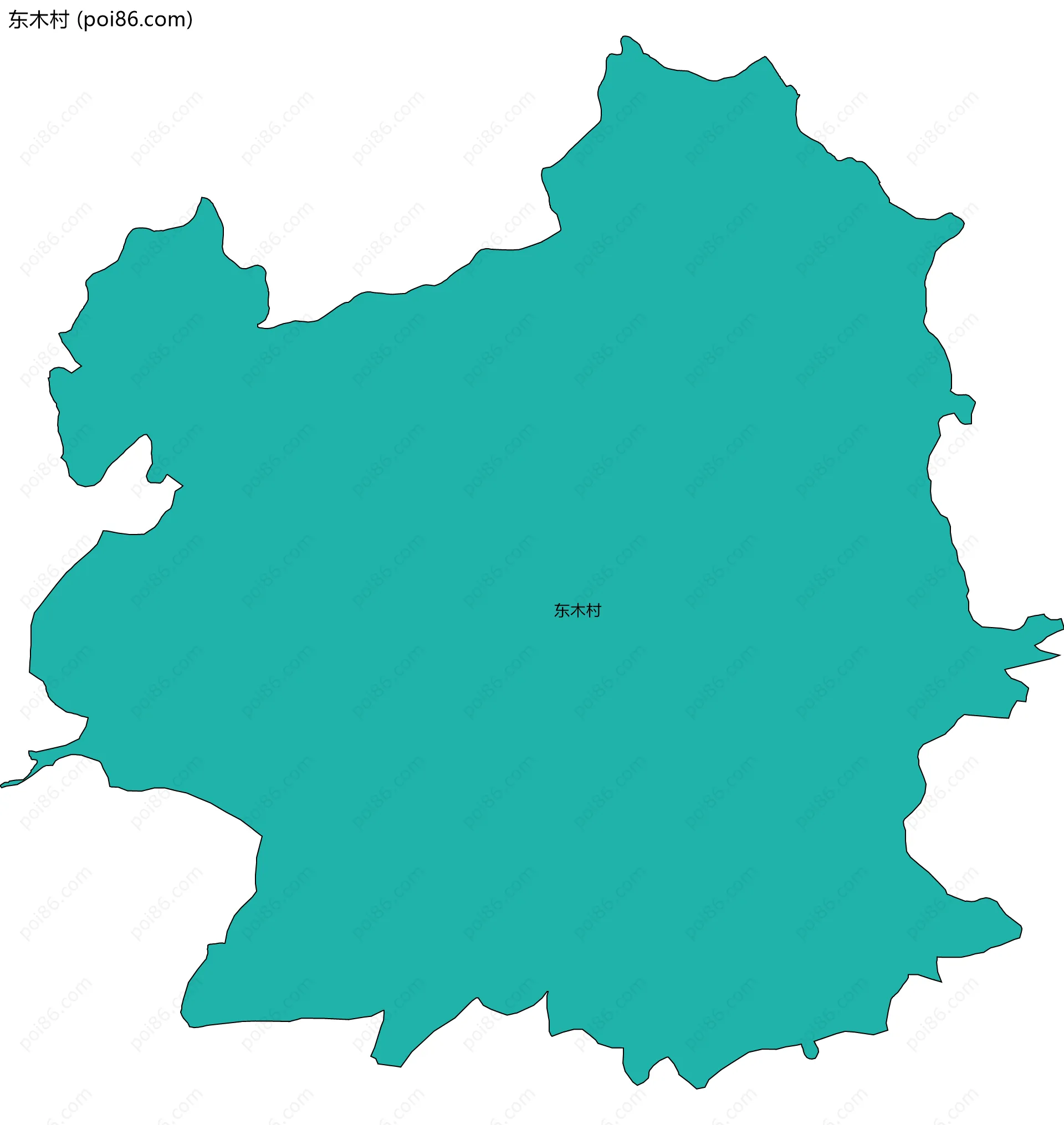 东木村边界地图
